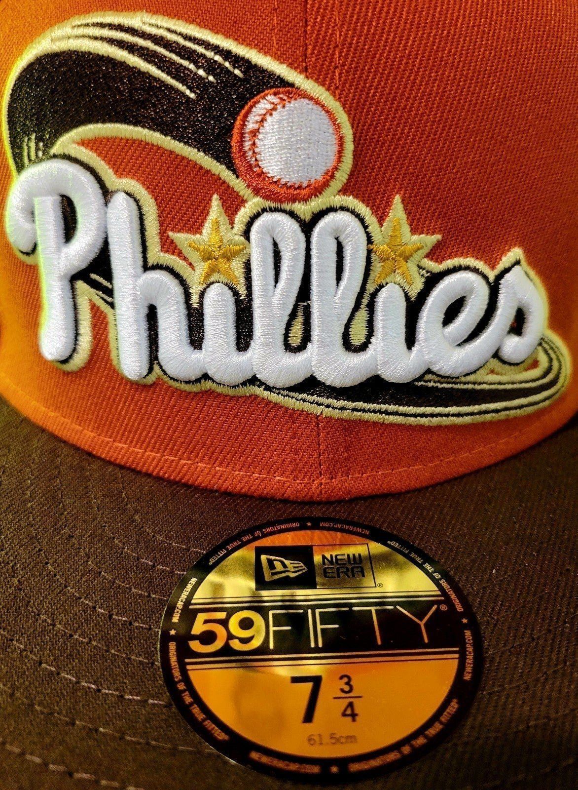 New Era *Firm* 7 3/4 Exclusive Fitted Philadelphia Phillies Hat Size ONE SIZE - 2 Thumbnail