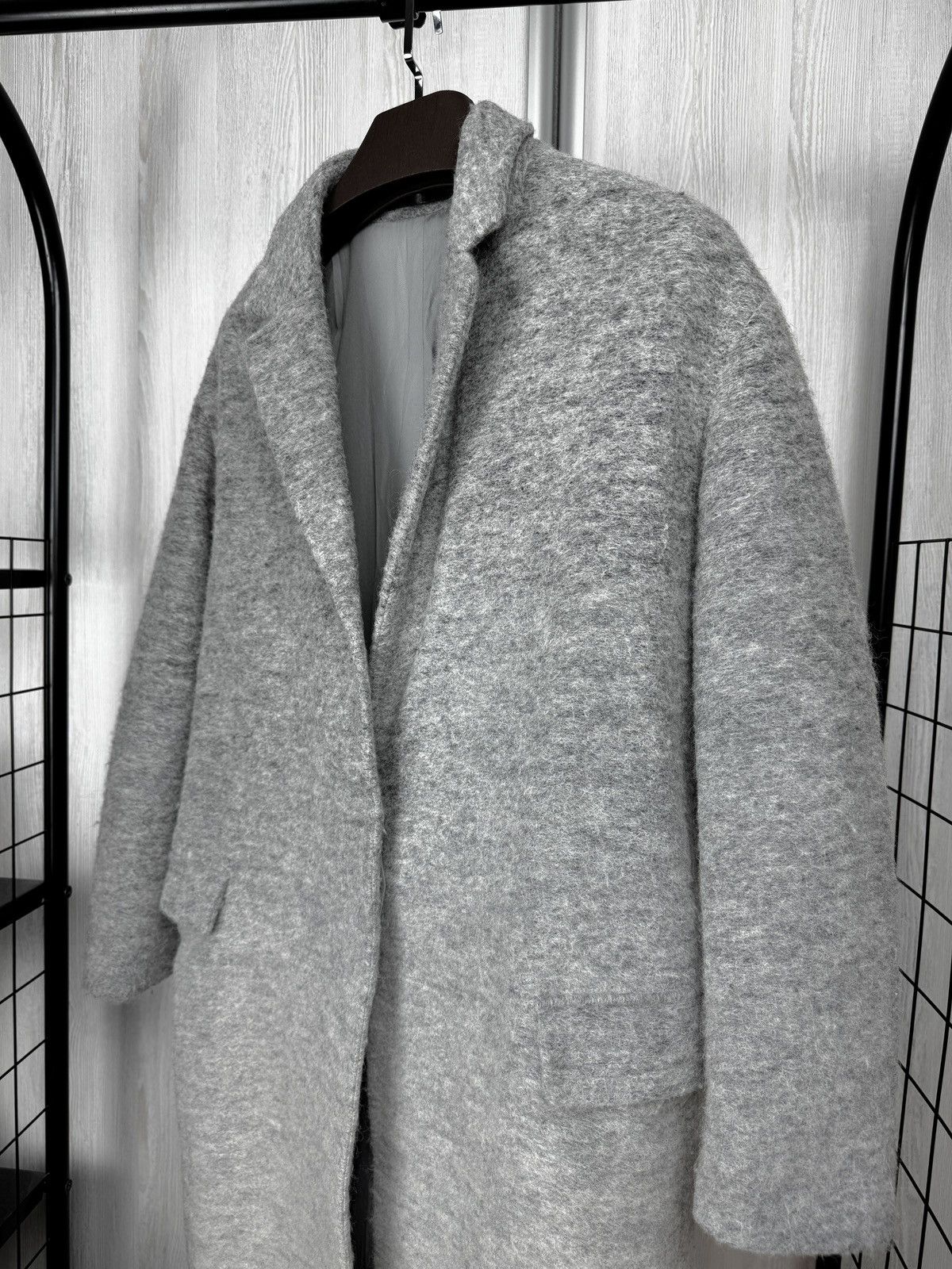 Allsaints AllSaints Sancia Ricci Wool Blend Italian Cloth Grey Coat Size S / US 4 / IT 40 - 4 Thumbnail