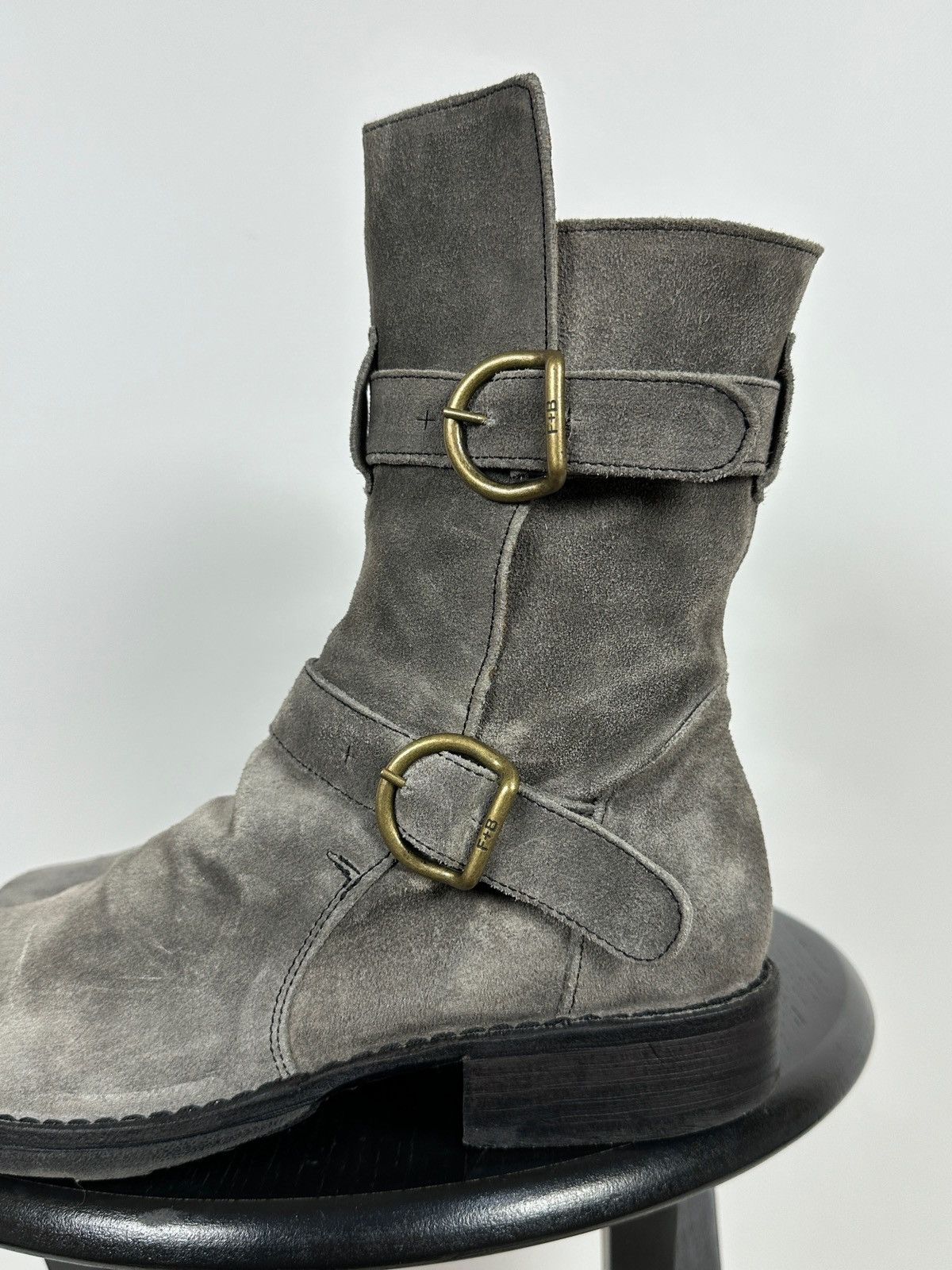 Fiorentini + Baker Fiorentini + Baker Eternity 2 Buckle Moto Ankle Suede Boots Size US 7 / IT 37 - 15 Thumbnail