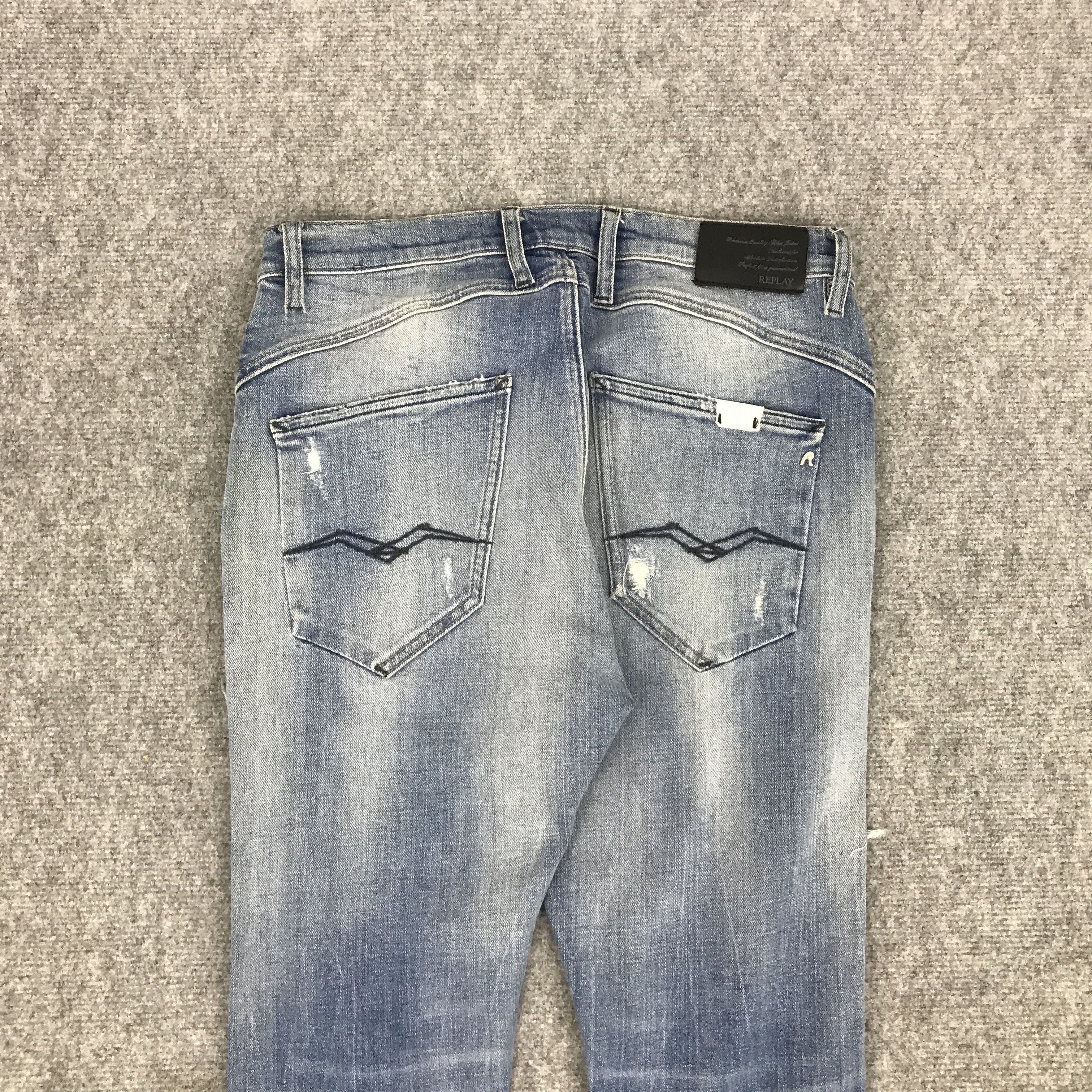 Replay REPLAY RIPPED DISTRESSED SKINNY JEANS PANTS Size US 27 - 5 Thumbnail