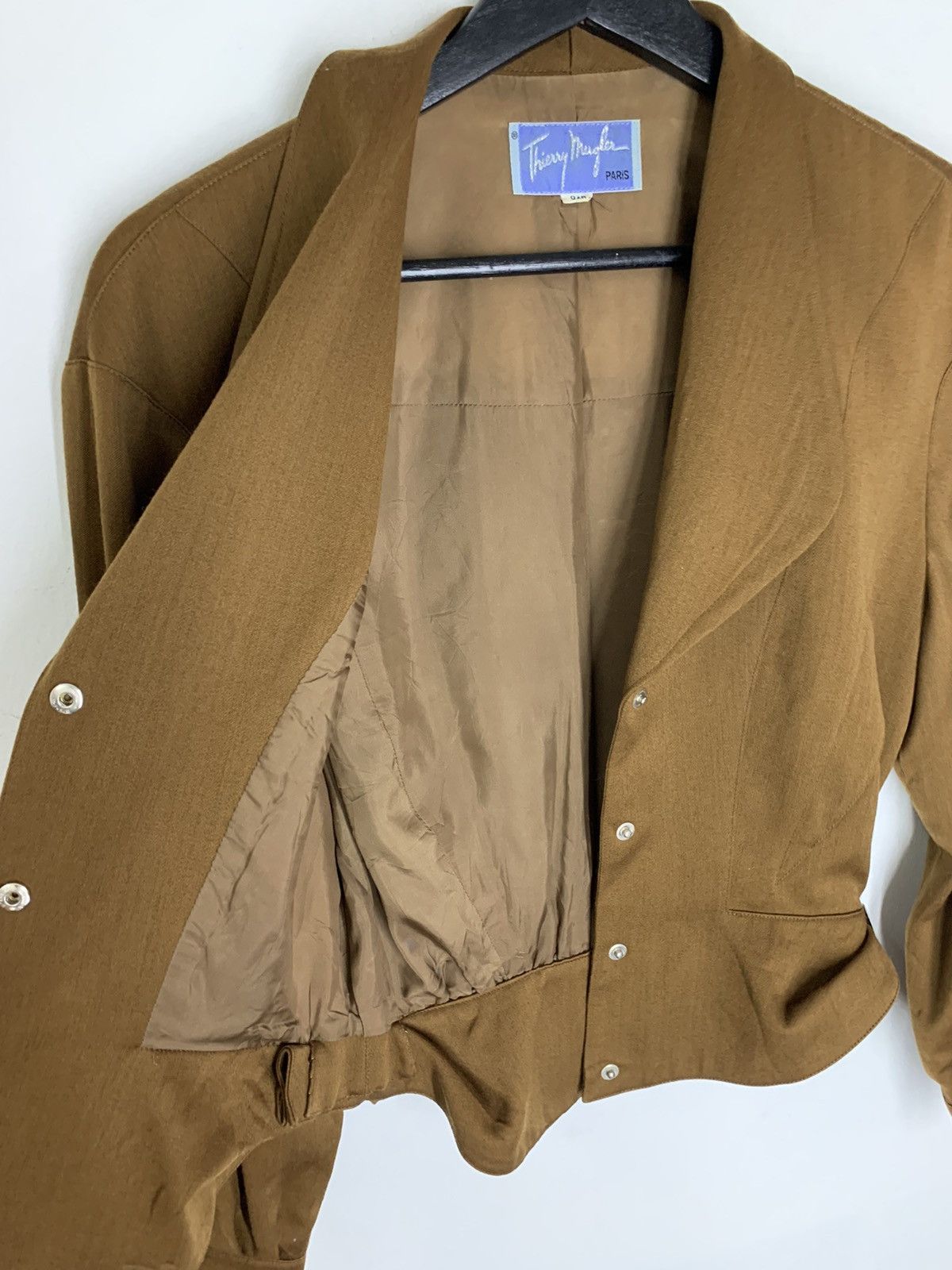 Mugler Vintage THIERY MUGLER Cropped Wool Jacket Size S / US 4 / IT 40 - 9 Thumbnail
