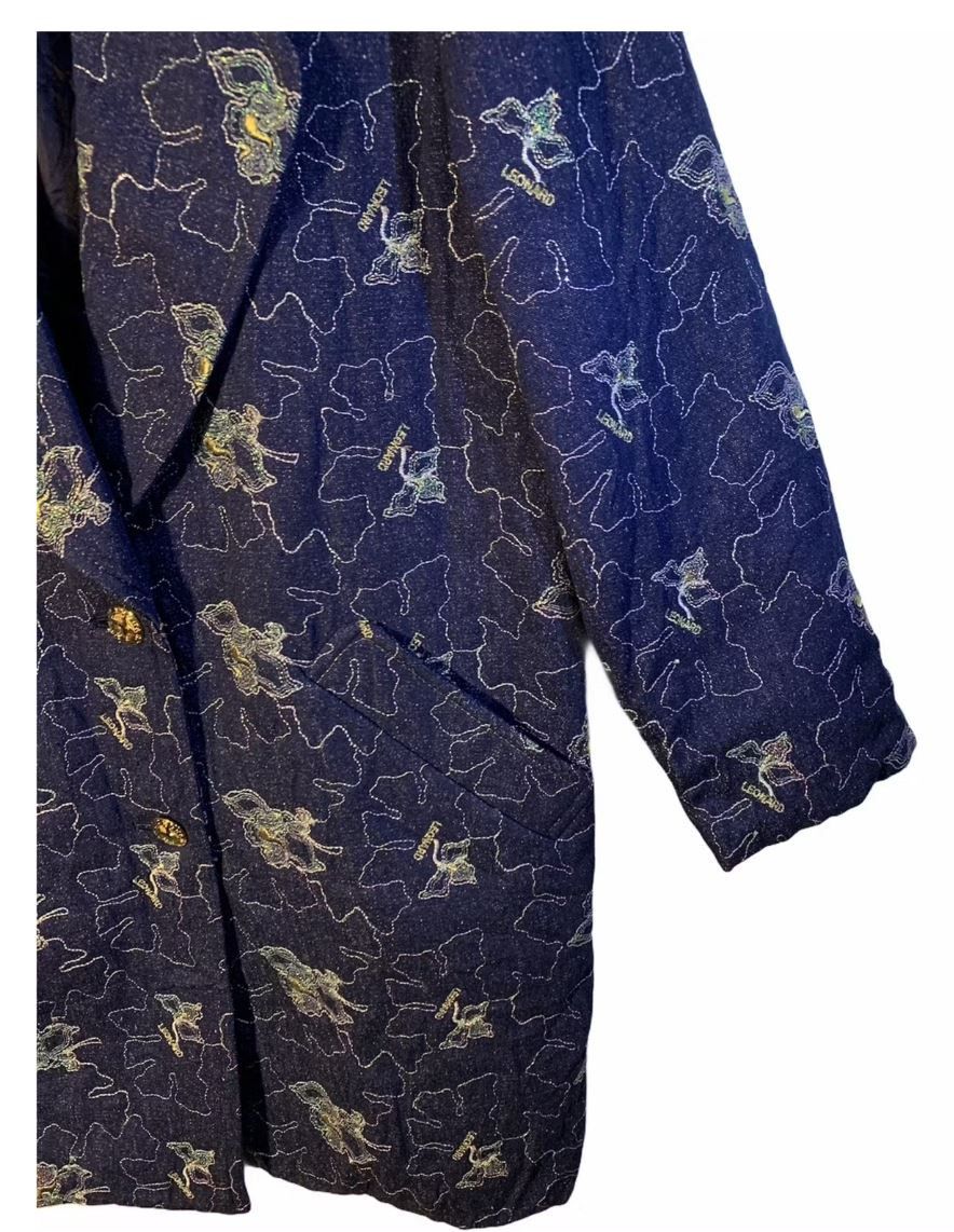 Leonard Paris Leonard Paris Coat Blue Medium - Large Metallic Embroidered Size US M / EU 48-50 / 2 - 4 Thumbnail