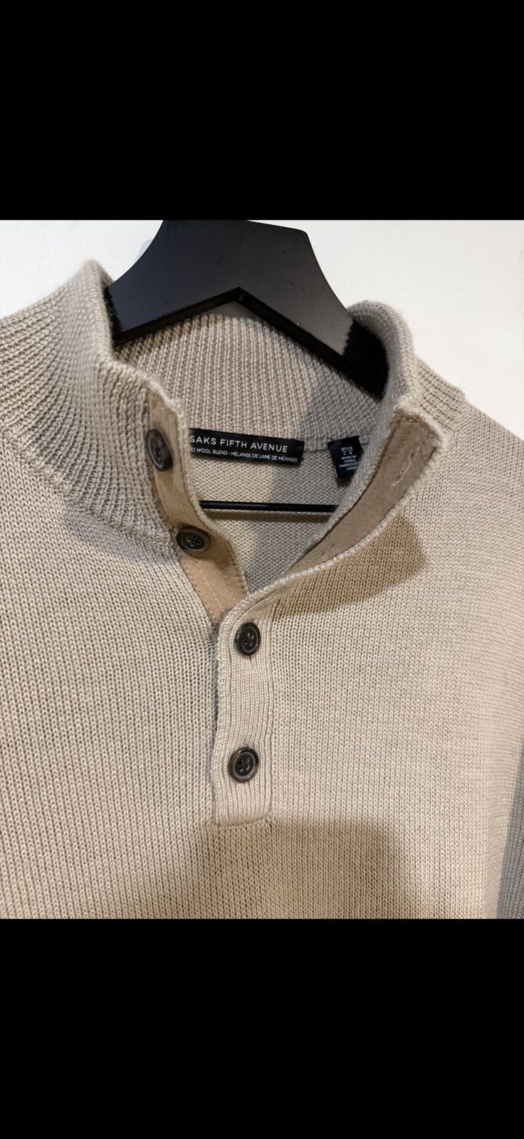 Saks Fifth Avenue Merino wool sweater Size US L / EU 52-54 / 3 - 2 Thumbnail