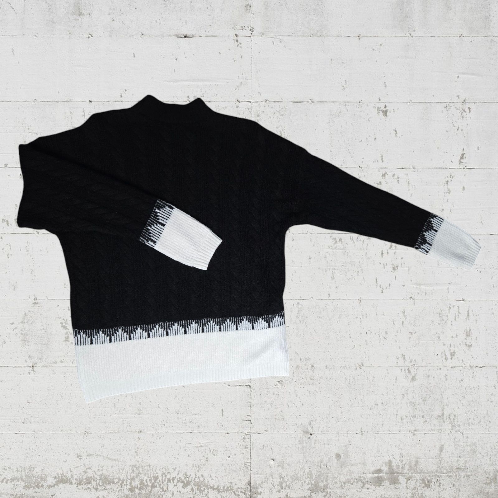 Other Liz Claiborne Black Cable Knit Sweater Size Large Size L / US 10 / IT 46 - 7 Thumbnail