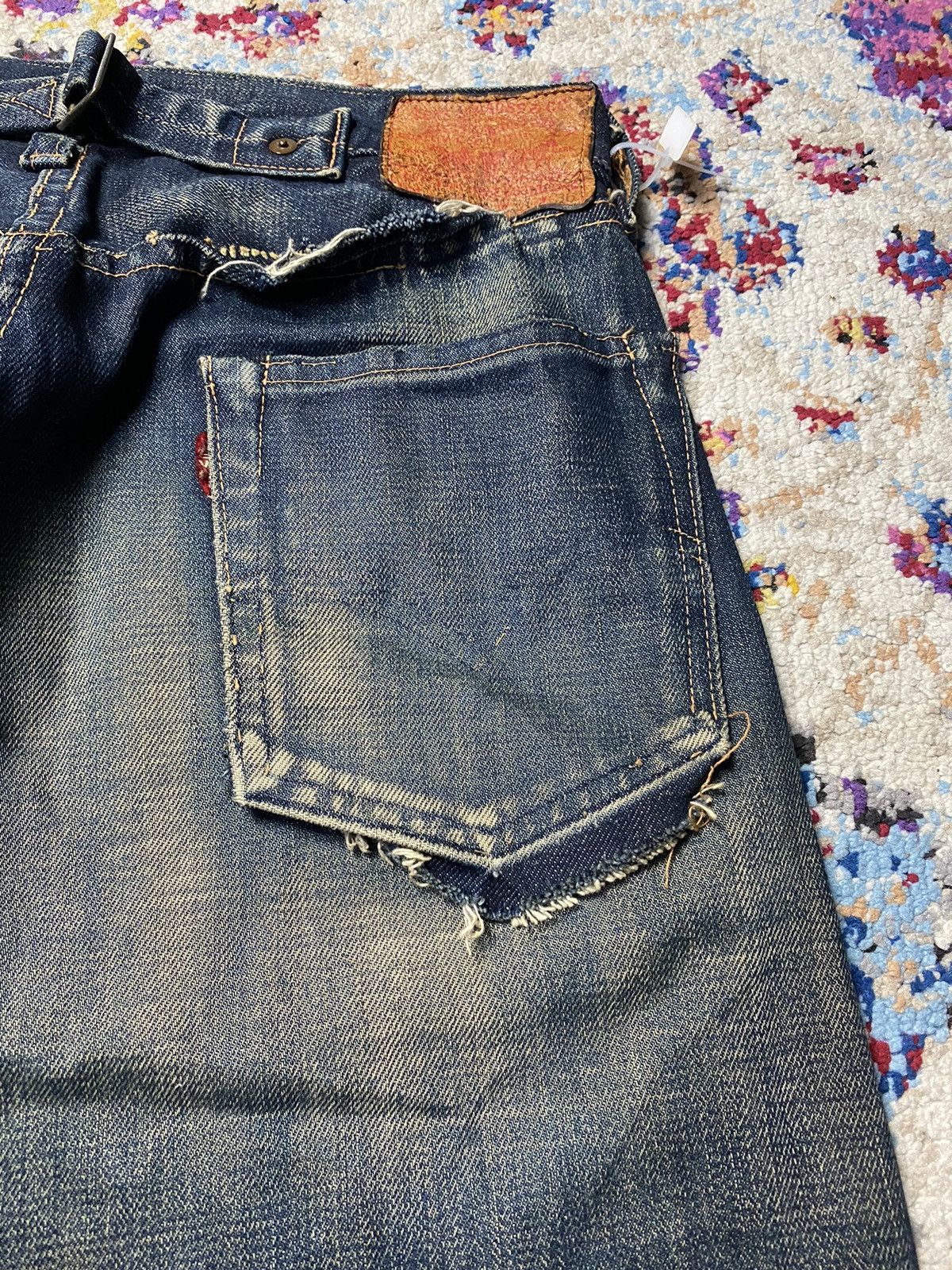 Levi's × Levi's Vintage Clothing × Vintage 1980 Cinch Buckleback Big E 501 Levis Selvedge Slim Straight Size US 34 / EU 50 - 11 Thumbnail