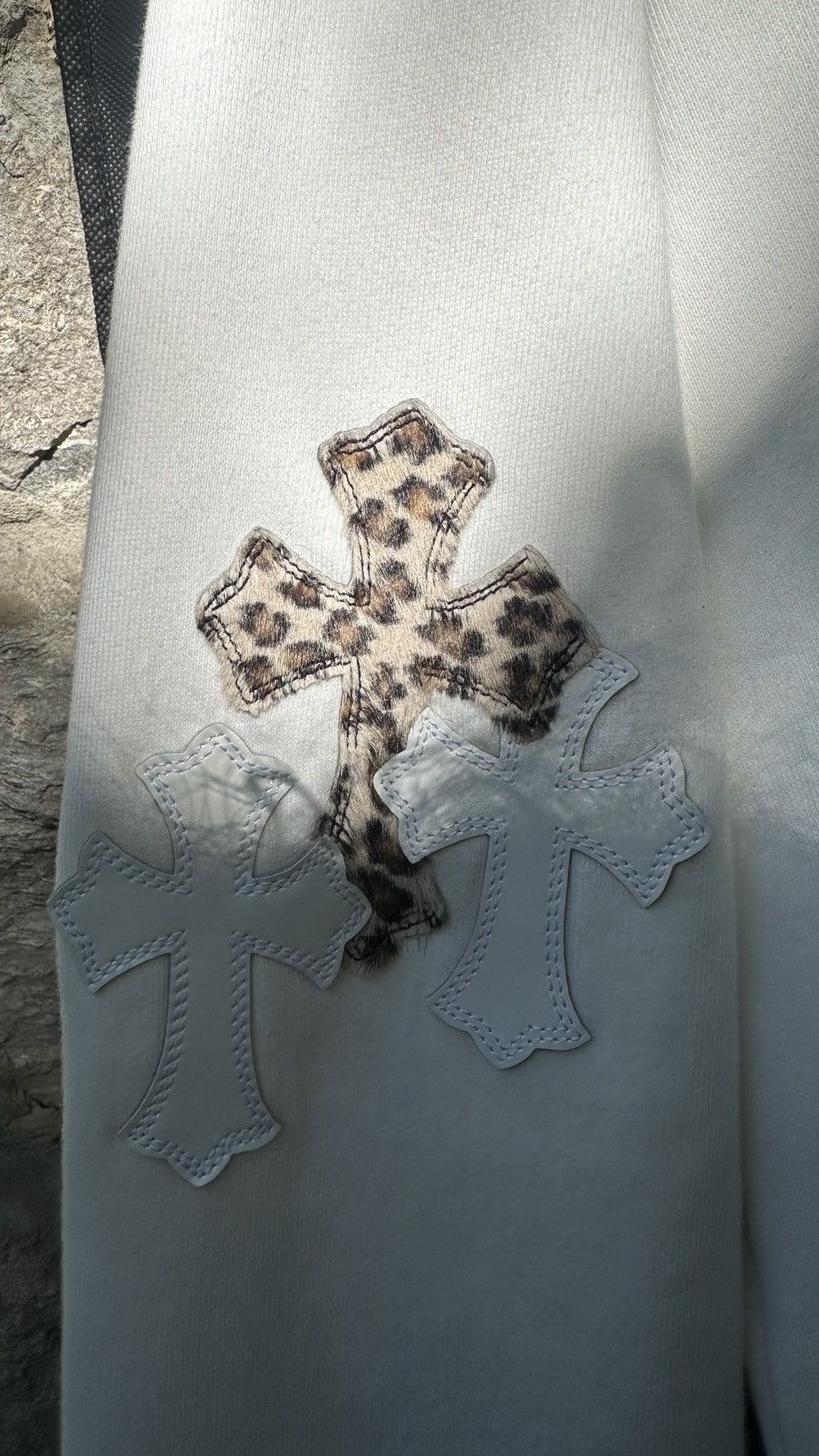 Chrome Hearts Chrome Hearts White & Leopard Cross Patch Sweatshirt Size US L / EU 52-54 / 3 - 4 Thumbnail