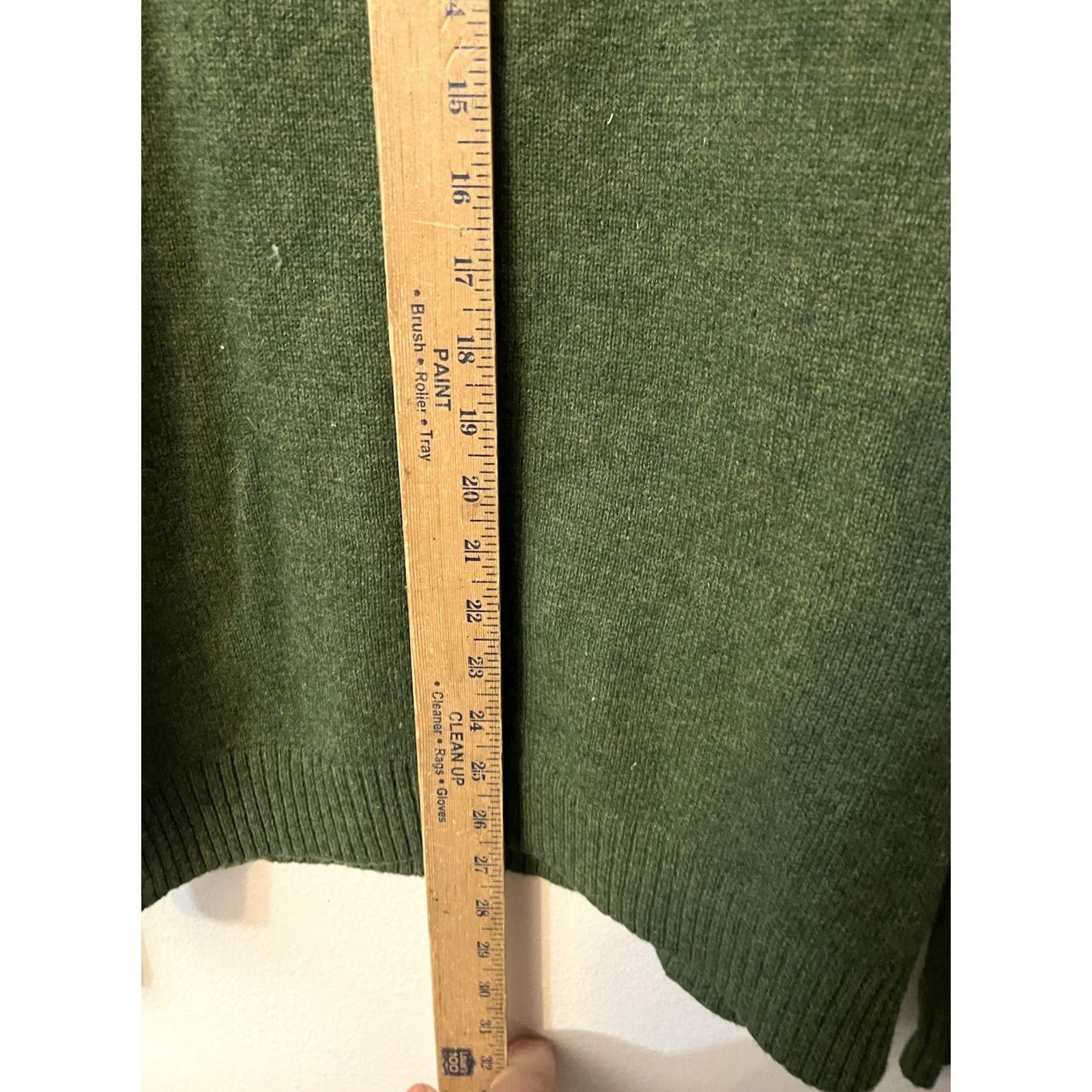 Lands' End Lands End Mens Sweater XL Green Merino Wool Blend V Neck Elbow Patches Office Size US XL / EU 56 / 4 - 5 Thumbnail