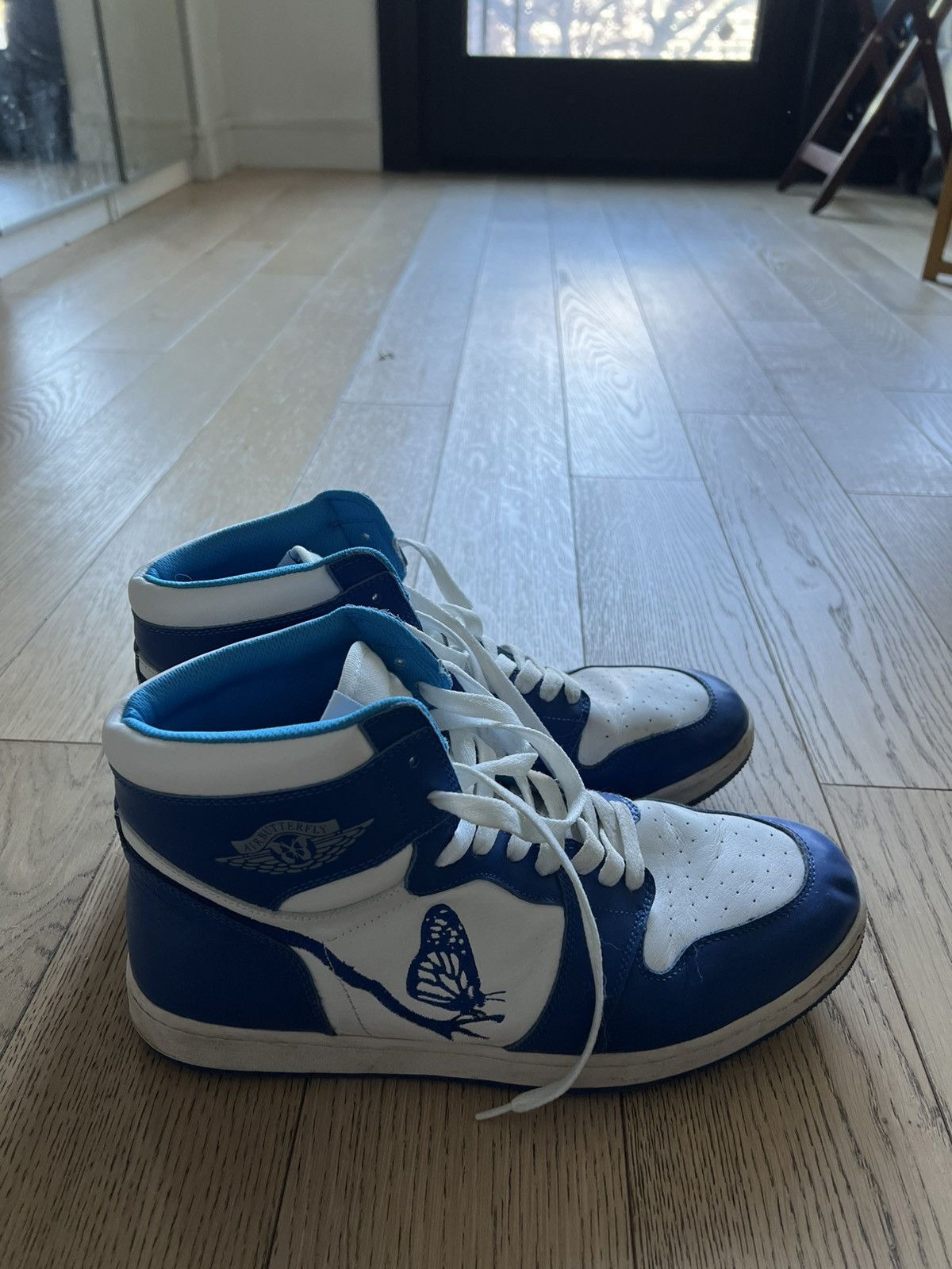 Amac × Streetwear AMAC studios blue butterfly high top AJ1 size 11 