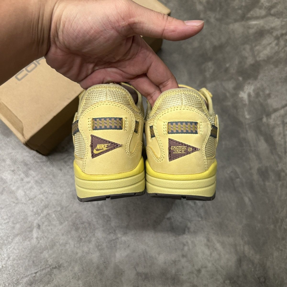 Nike × Travis Scott Nike Air Max 1 x Travis Scott ‘Gold’ DO9392-700 Size US 9.5 / EU 42-43 - 3 Thumbnail