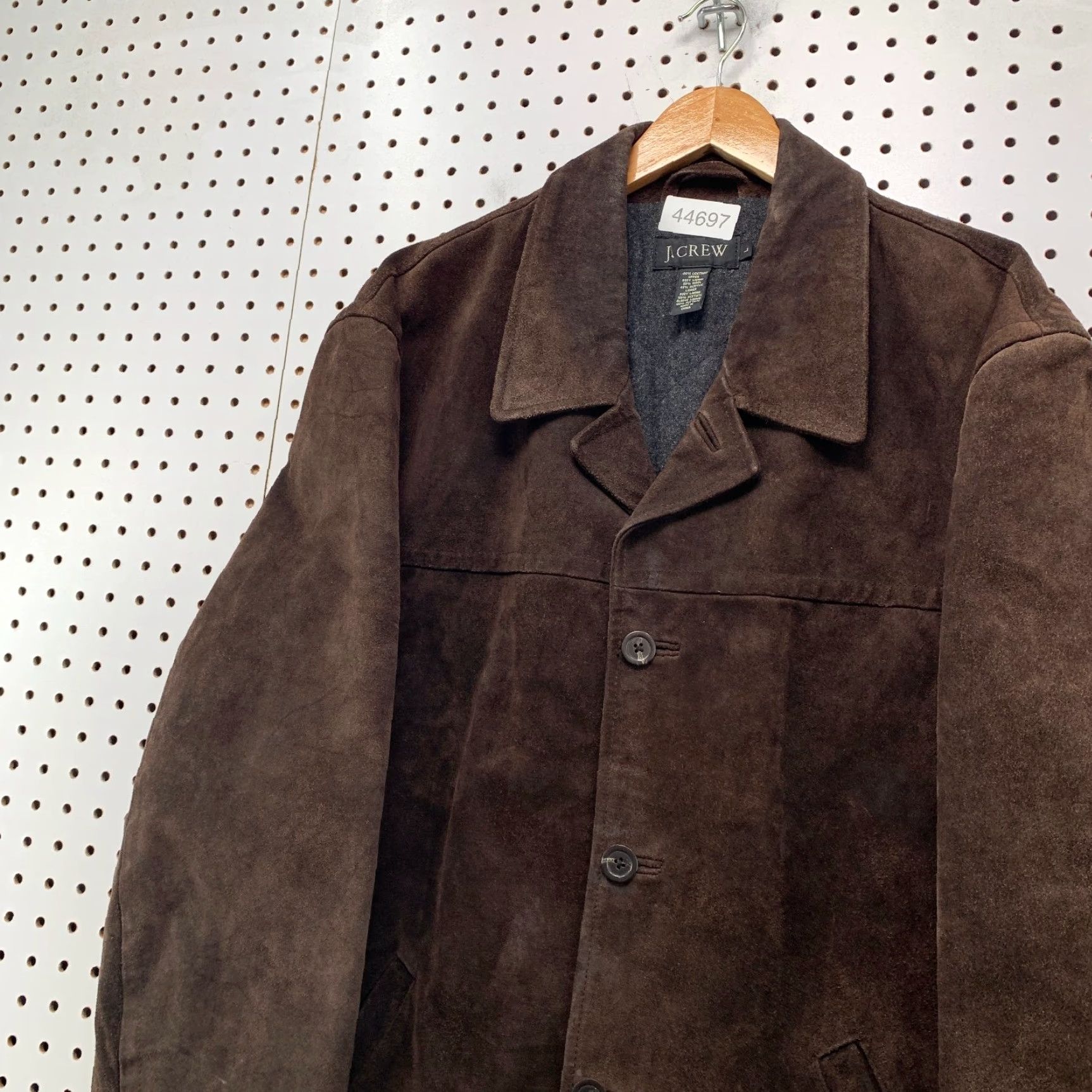 J.Crew VINTAGE J.CREW Coat Mens L Brown Leather Suede Barn Heavy Wool Lined Overcoat Winter Casual Jacket Womens? Size US L / EU 52-54 / 3 - 7 Thumbnail