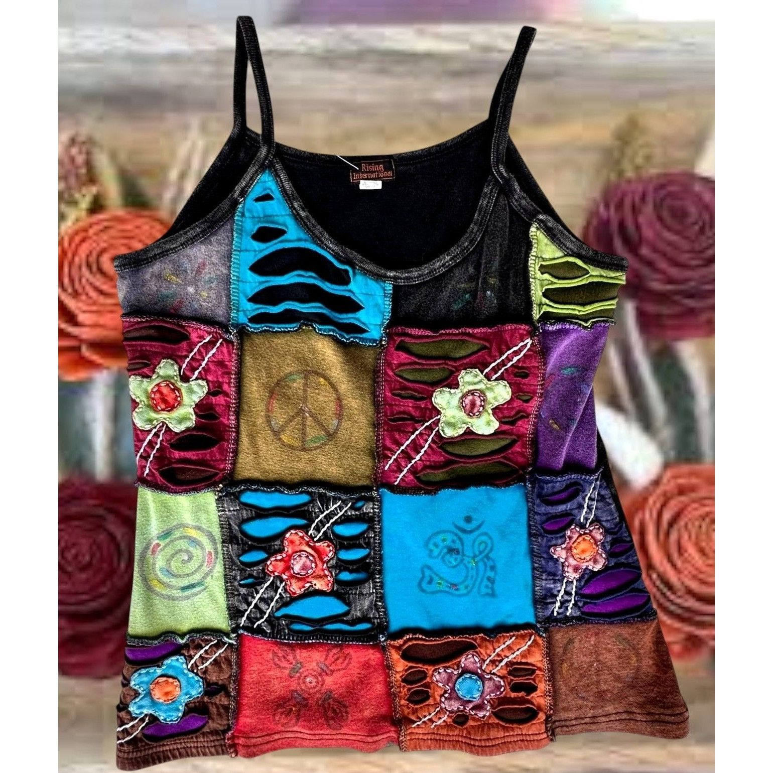 Vintage Vintage Rising International Sleeveless Top Large Distressed Size L / US 10 / IT 46 - 1 Thumbnail