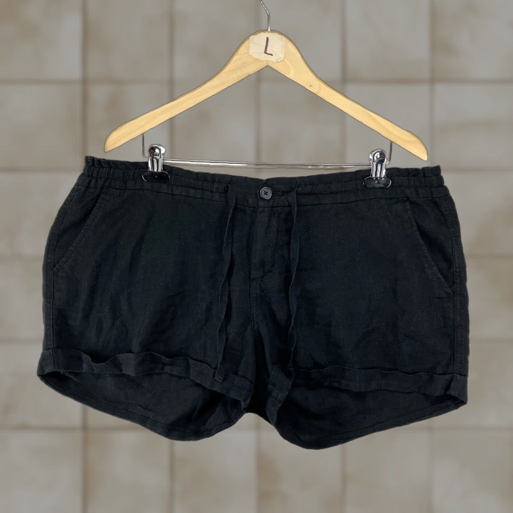 Old Navy Old Navy Women's High Rise Linen Blend Chino Skirt Size 12 Black Semi-Sheer Casual Travel Size US 12 / IT 42 - 1 Thumbnail