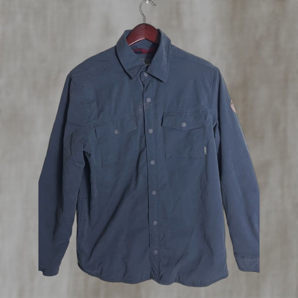 Eddie Bauer Eddie Bauer Jacket Mens M Blue Fleece Lined Shacket Snap Front Voyager Windbreaker Outdoor Pockets Mens Size US M / EU 48-50 / 2 - 1 Thumbnail