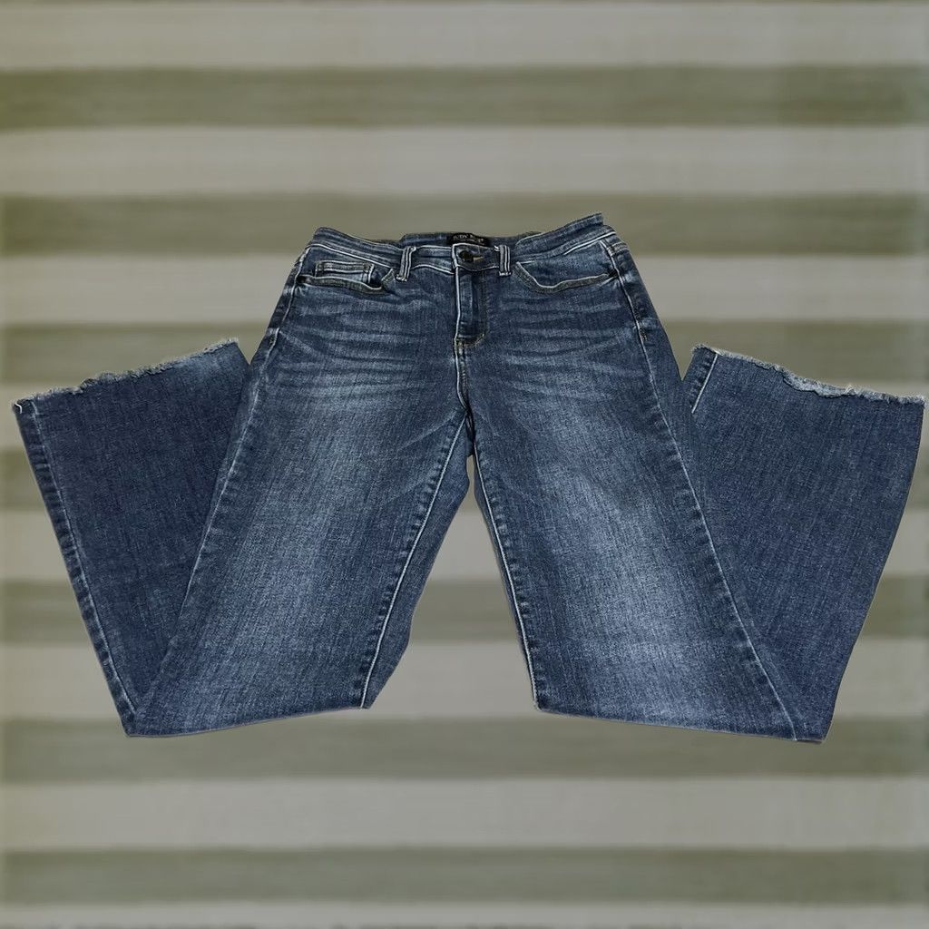 Vintage Judy Blue Jeans Womens Bootcut 28x30 Distressed Stretch Blue Size 28" / US 6 / IT 42 - 1 Thumbnail