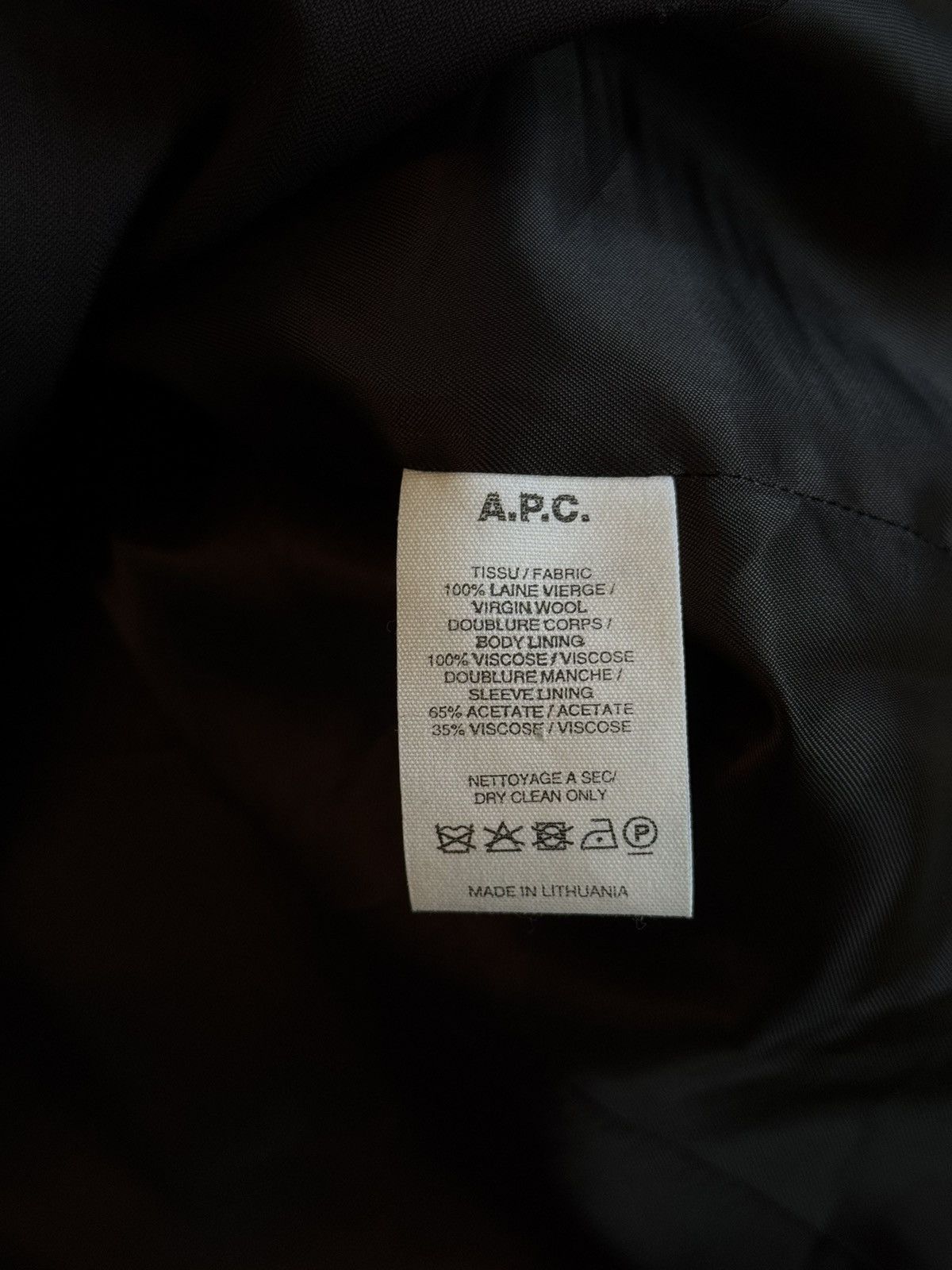 A.P.C. × Designer A.P.C. Rue Madame Paris 100% wool navy blazer Size XS / US 0-2 / IT 36-38 - 5 Thumbnail