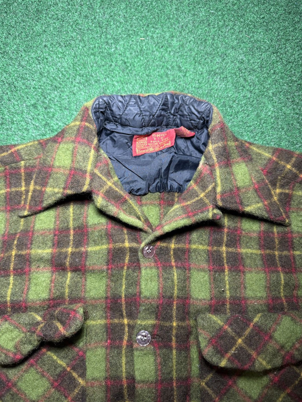 Sears Vintage Sears Kings Plaid Wool Blend Flannel 19x23 XS Shirt Size US XS / EU 42 / 0 - 2 Thumbnail