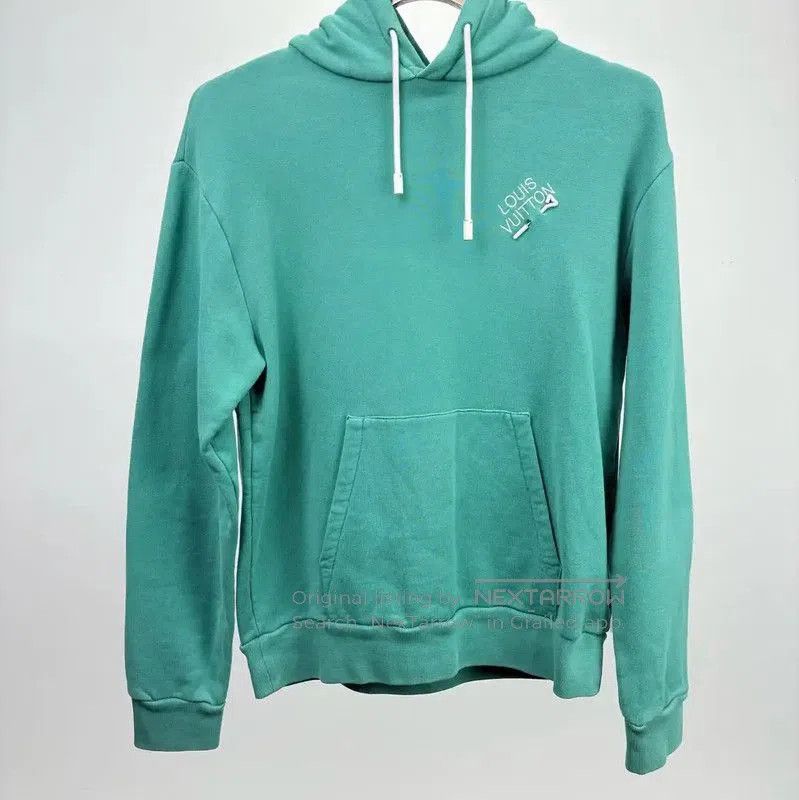 Louis Vuitton Louis Vuitton Green Hoodie for Men . Size US S / EU 44-46 / 1 - 1 Thumbnail