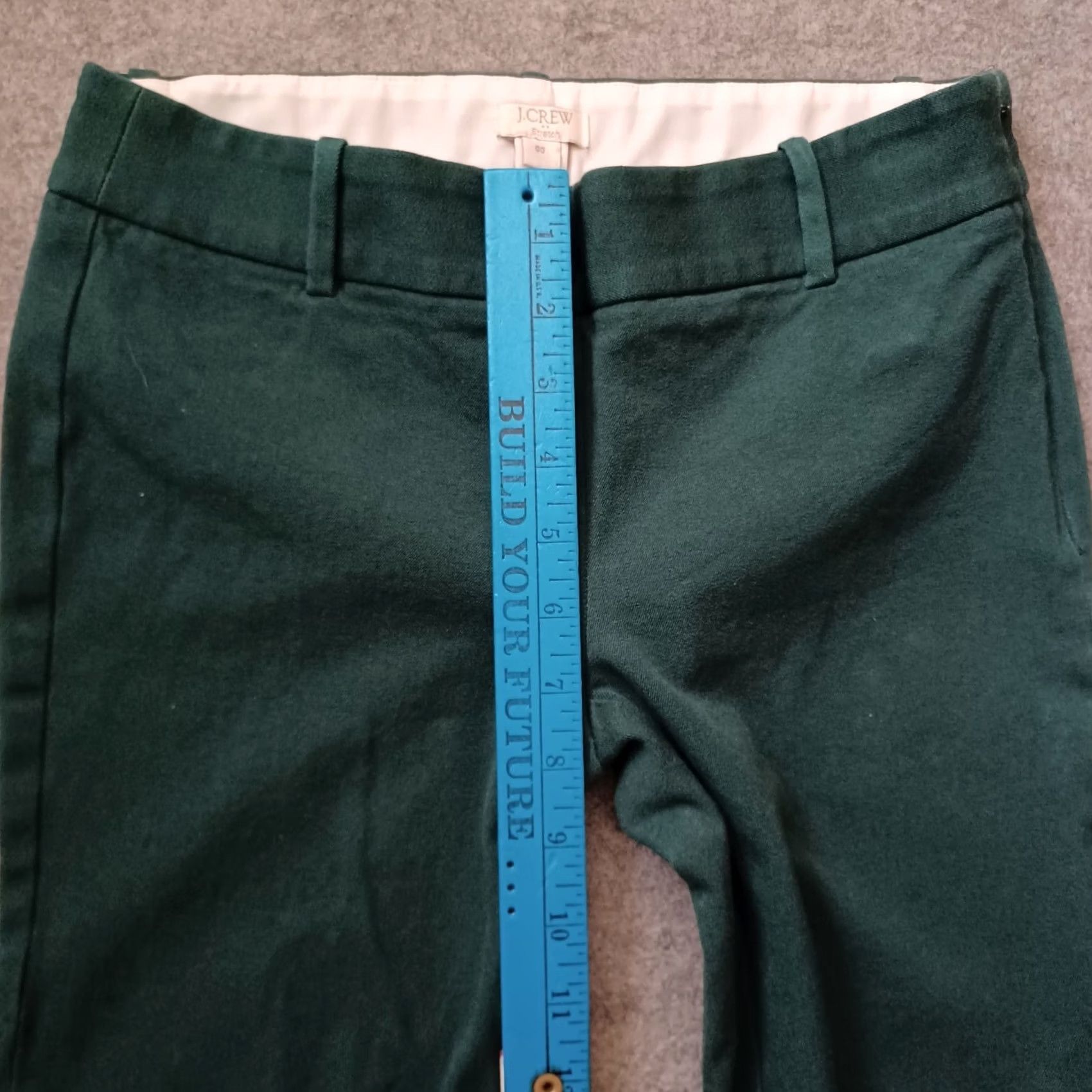 J.Crew J.CREW Pants Womens 00 Black Green Pockets Chino Ankle Straight Side Zip Shirt (adapted: but ensure only original words) Size 24" / US 00 / IT 34 - 7 Thumbnail