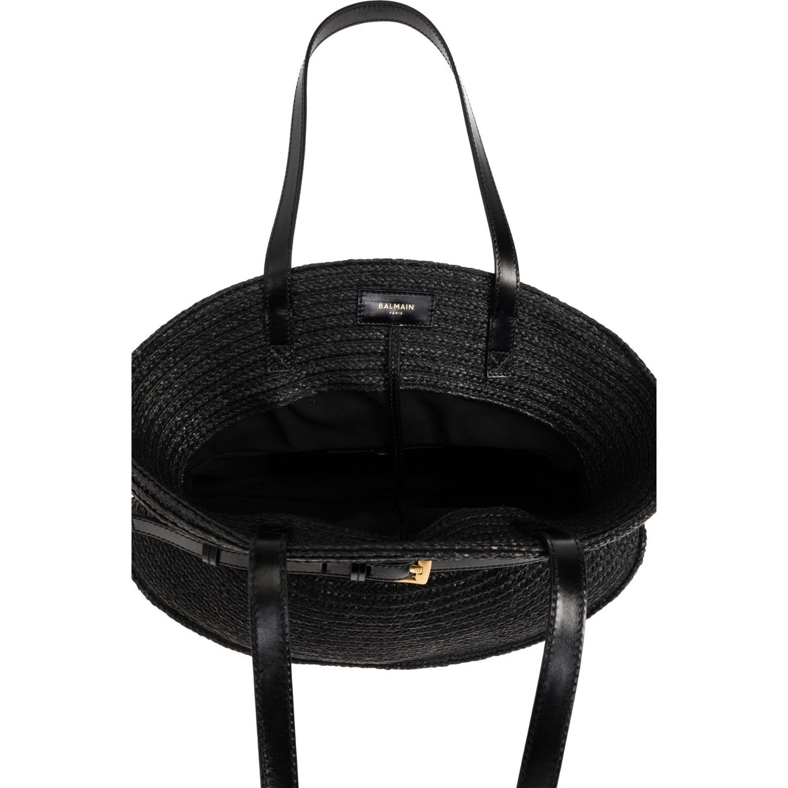 BALMAIN Shuffle Medium $1395 Black Top Handle Bag New & Auth