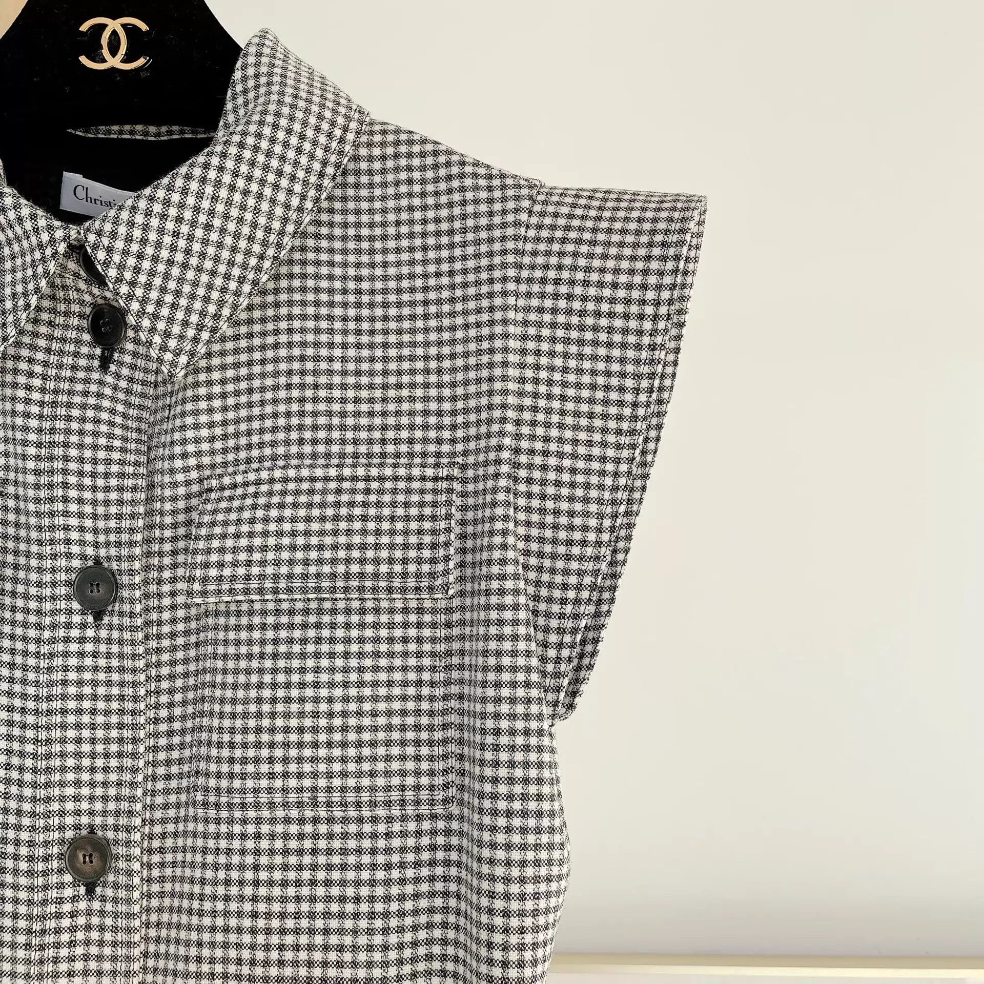 Dior Dior Gingham Black White Fitted Dress GEM YC FR36 Size XS / US 0-2 / IT 36-38 - 4 Thumbnail