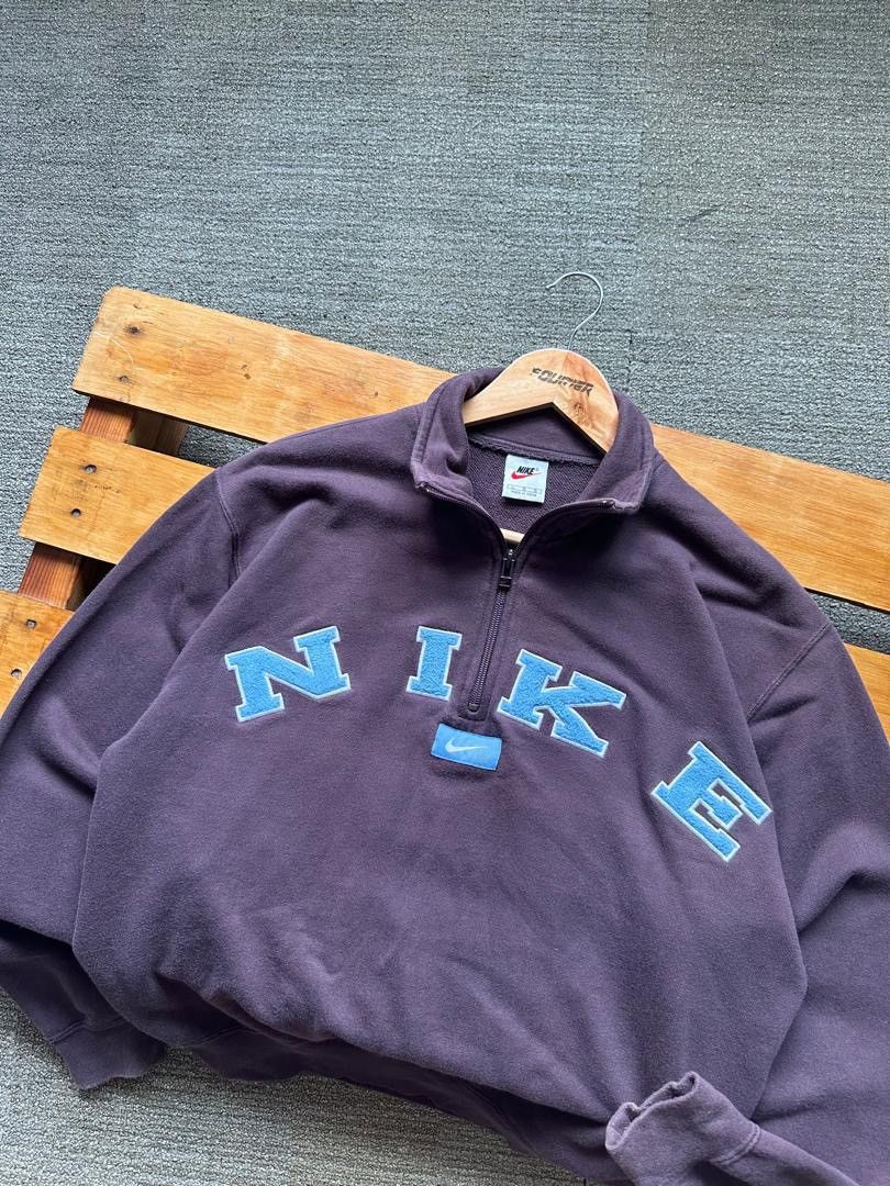 Nike VINTAGE NIKE SPELLOUT HALFZIPPER Size US M / EU 48-50 / 2 - 2 Thumbnail