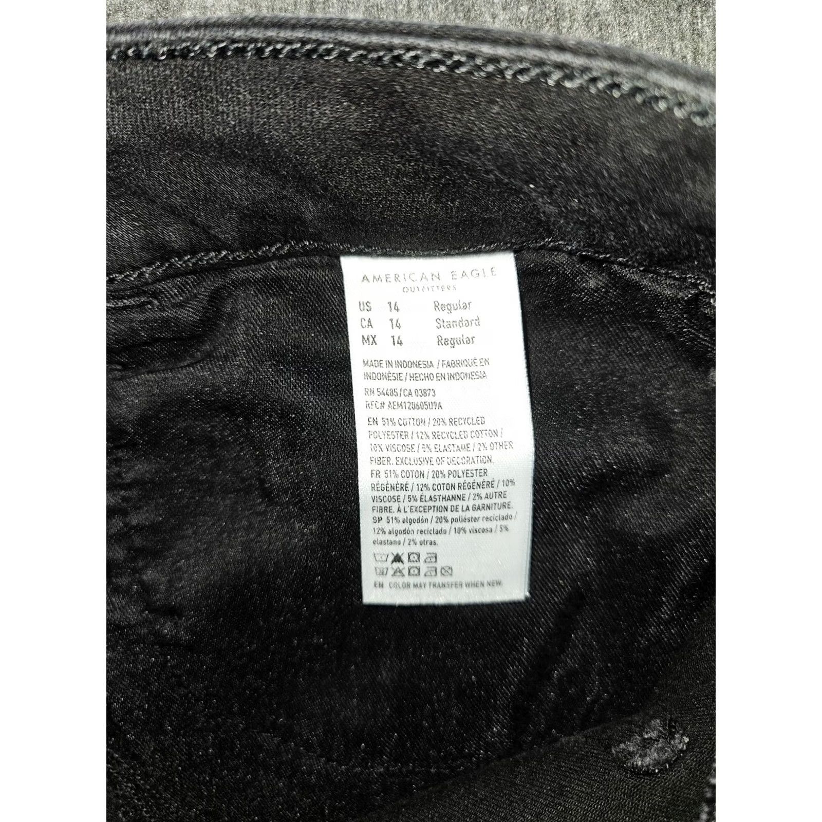 American Eagle Outfitters American Eagle Outfitters Jeans Womens 14 Black Rise Jegging Stretch Size 36" / US 14 / IT 50 - 4 Thumbnail