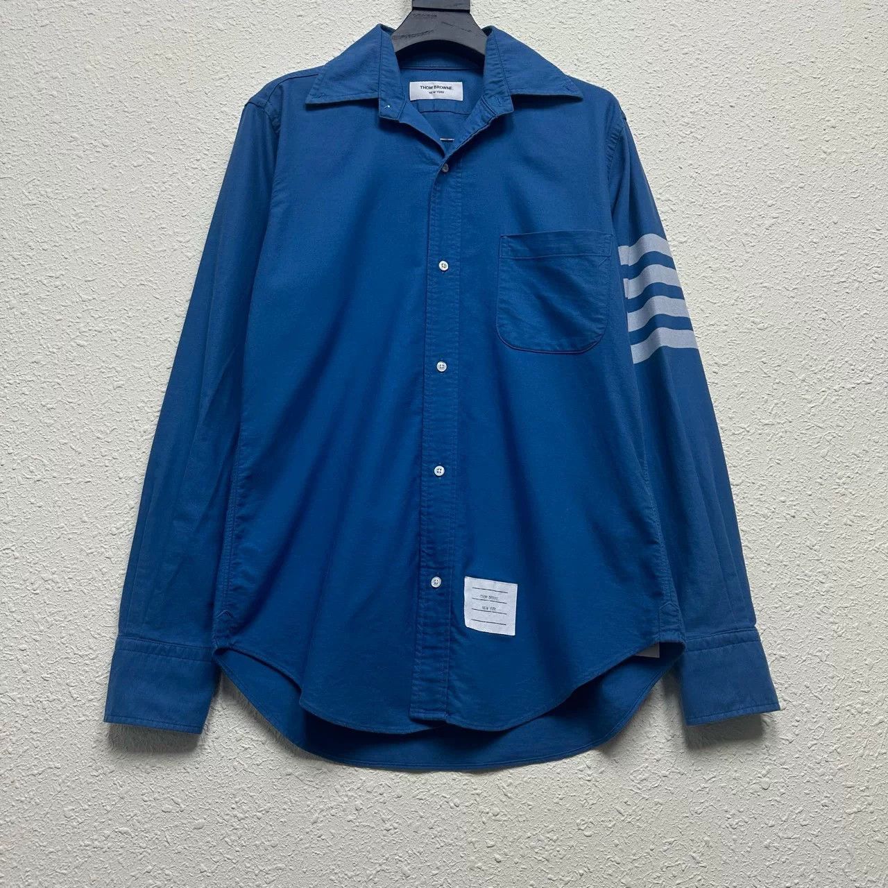 Thom Browne Thom Browne Denim Striped Shirt Size US S / EU 44-46 / 1 - 1 Thumbnail
