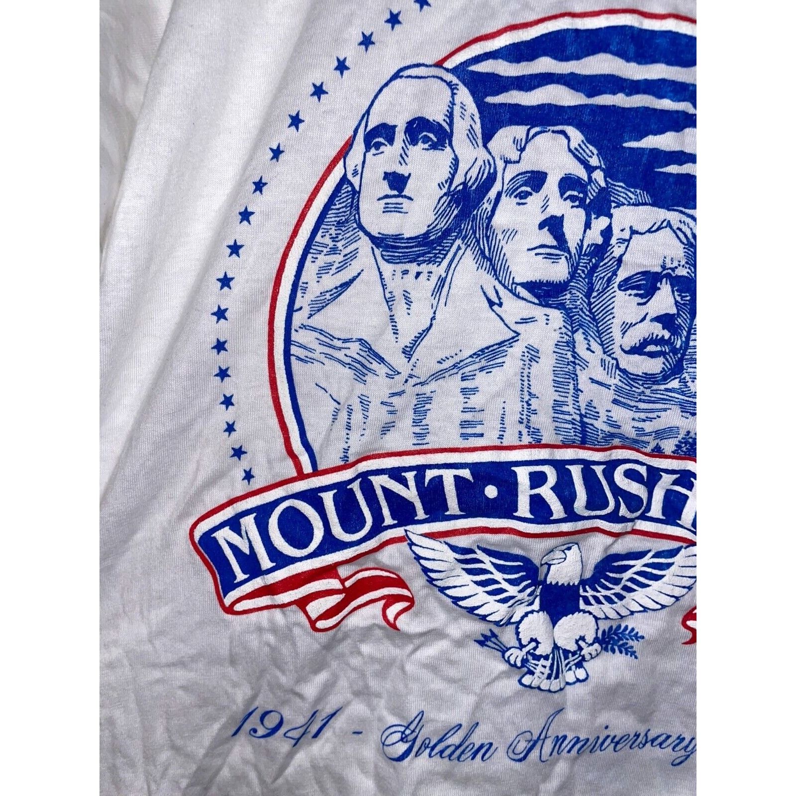 Jerzees 90s Test print Mount Rushmore Grand Teton Highlands Shirt M Size US M / EU 48-50 / 2 - 2 Thumbnail
