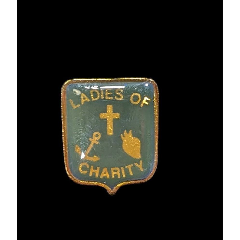 Other Vintage Ladies Of Charity Enamel Gold-Tone Shield Pin Badge Size ONE SIZE - 1 Thumbnail