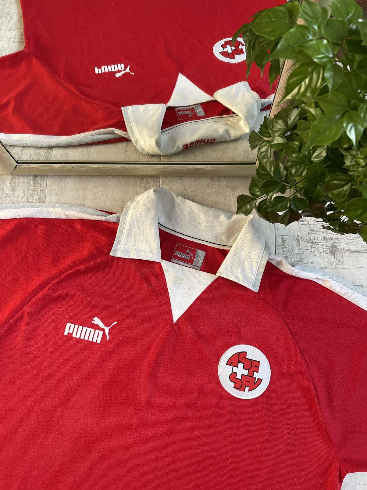 Puma × Vintage Puma Switzerland 2002/2004 Home Football Shirt Vintage Size US XL / EU 56 / 4 - 4 Thumbnail