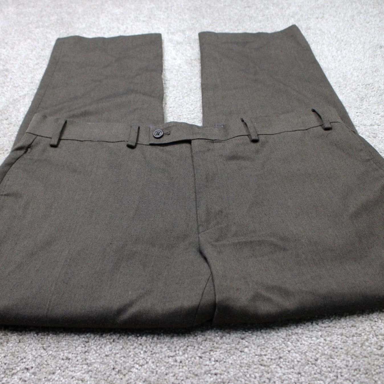 Ralph Lauren LAUREN Ralph Lauren Pants Mens 36x29 Brown Flat Front Polyester/Rayon Stretch Dress Pants Regular Straight Front 90s Theme Mens Size US 36 / EU 52 - 2 Thumbnail