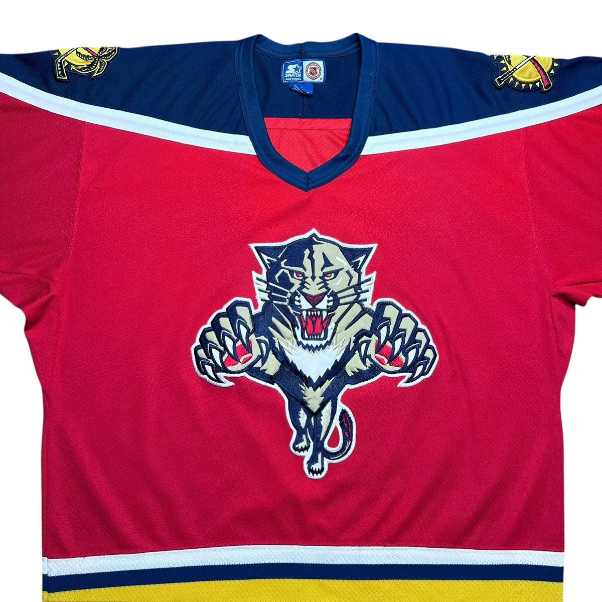Starter Vintage 90s NHL Florida Panthers Starter Logo Hockey Jersey Size US XL / EU 56 / 4 - 4 Thumbnail