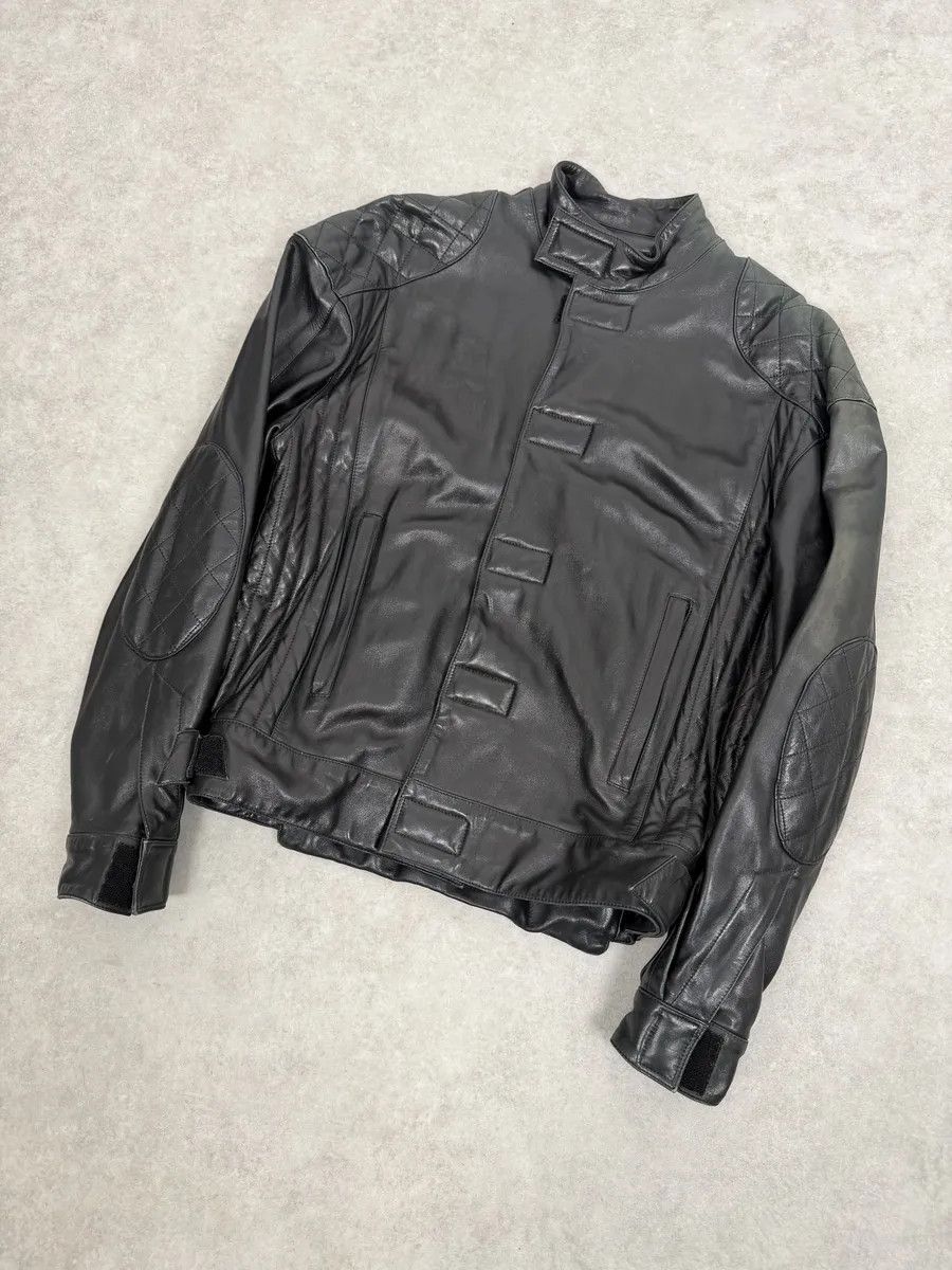 Claude Montana 1990s Claude Montana Black Padded Biker Leather Jacket Size US M / EU 48-50 / 2 - 8 Thumbnail