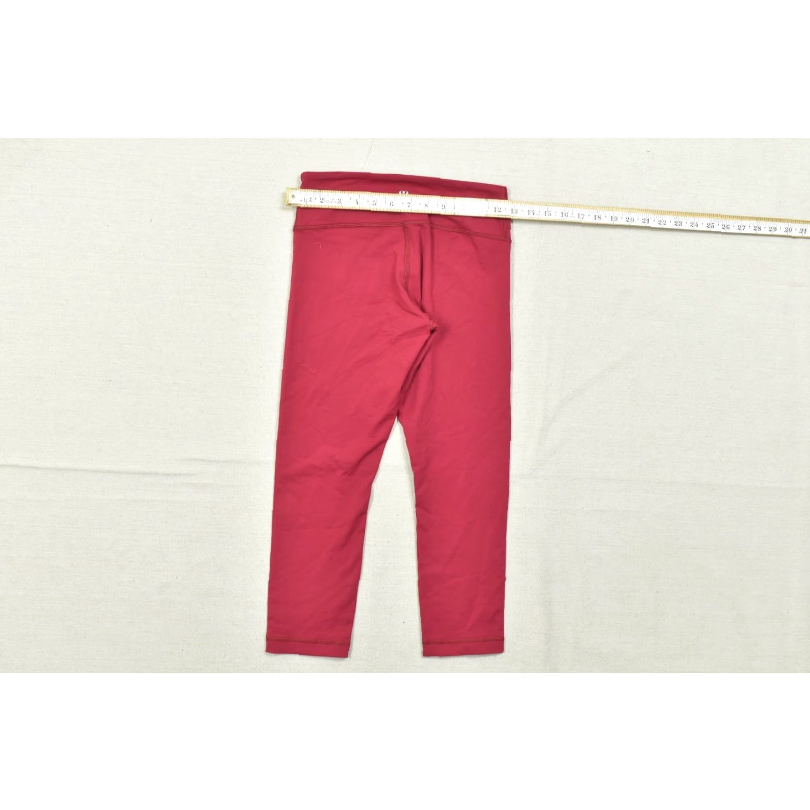 Lululemon Lululemon Wunder Under Crop Leggings Size 4 Berry Red High Rise Yoga Athletic Womens Cropped Pants Size 27" / US 4 / IT 40 - 2 Thumbnail