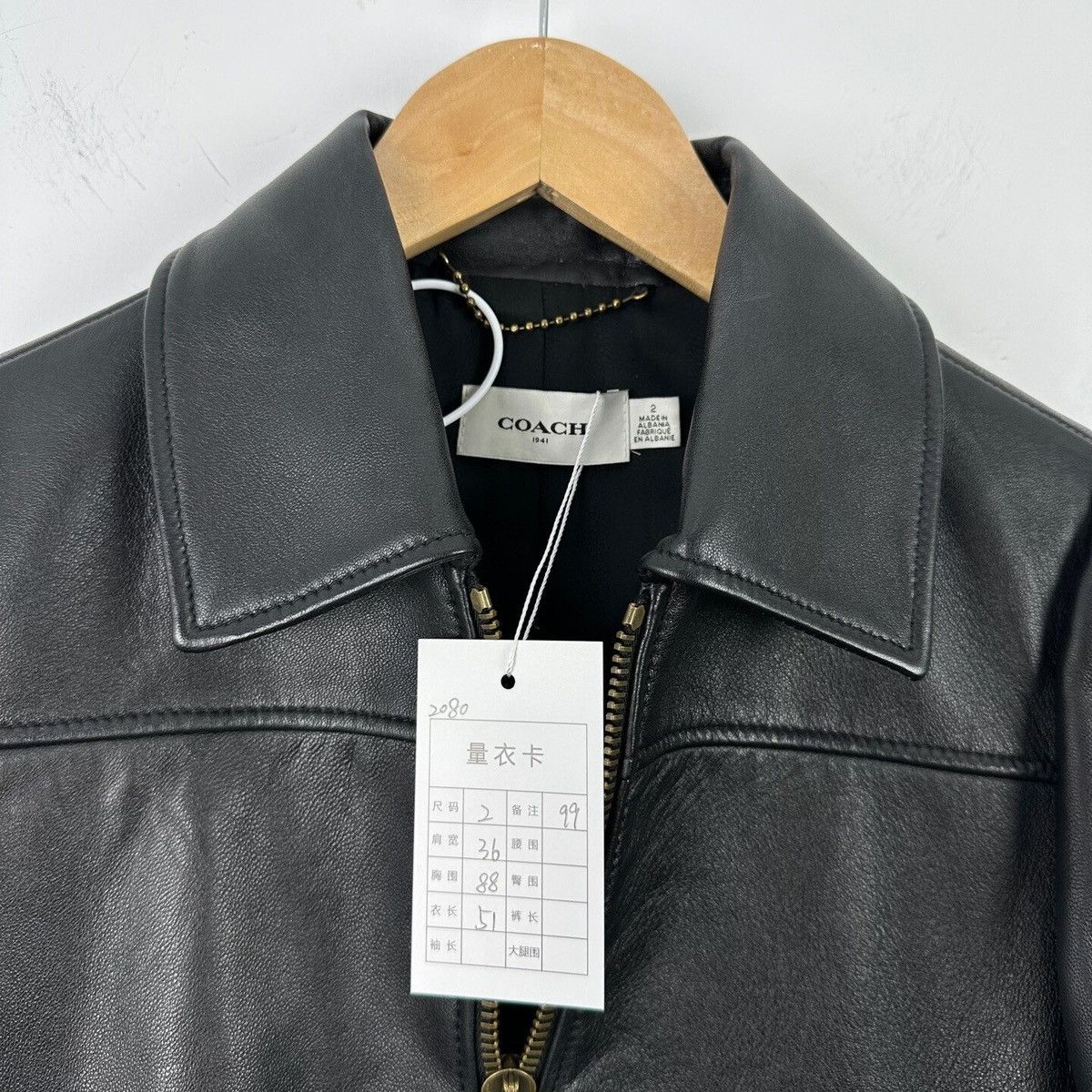 Coach Coach Leather Tailored Bomber Jacket Size XS / US 0-2 / IT 36-38 - 3 Thumbnail