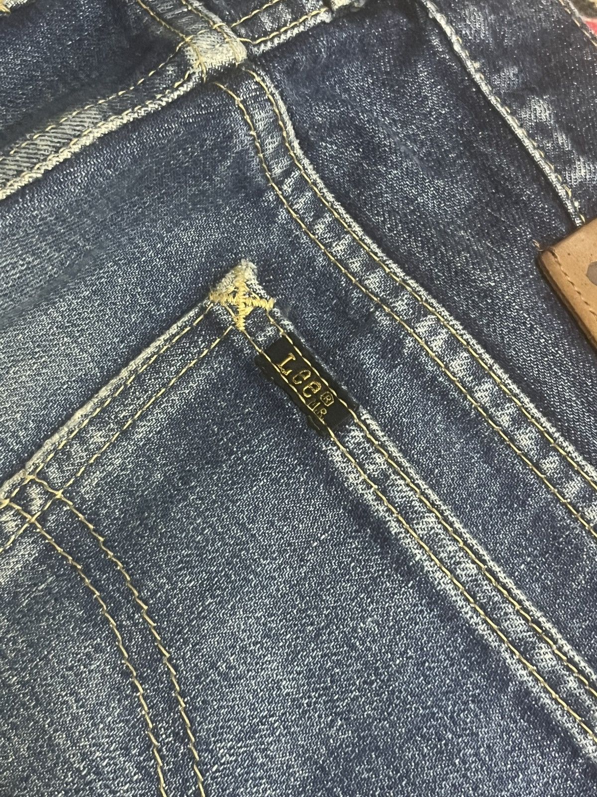 Lee Vintage Lee Riders Sanforized Faded Blue Ripped Flare Jeans Size US 31 - 10 Thumbnail