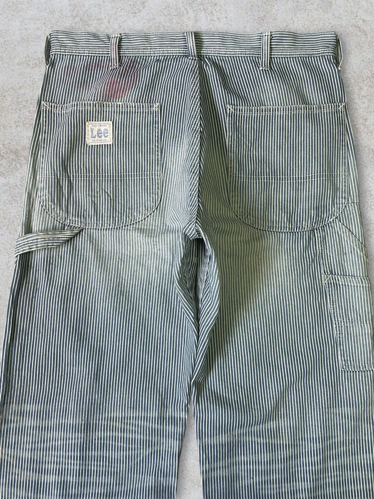 Lee Vintage Lee Hickory Iconic Railroad Carpenter Loose Jeans Size US 33 - 9 Thumbnail