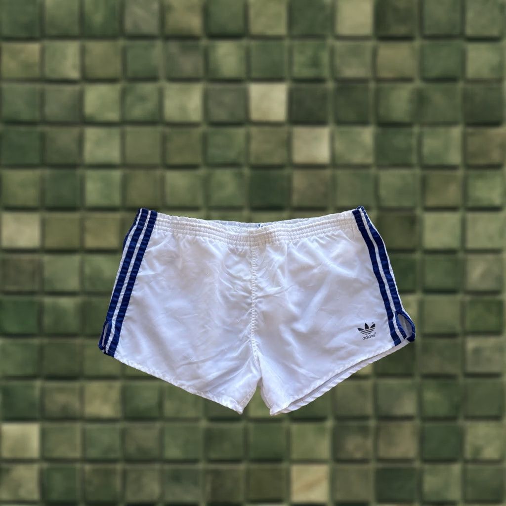 Adidas VINTAGE Adidas Athletic Vest Shirt 80s Nylon White Men L Size US 33 - 1 Thumbnail