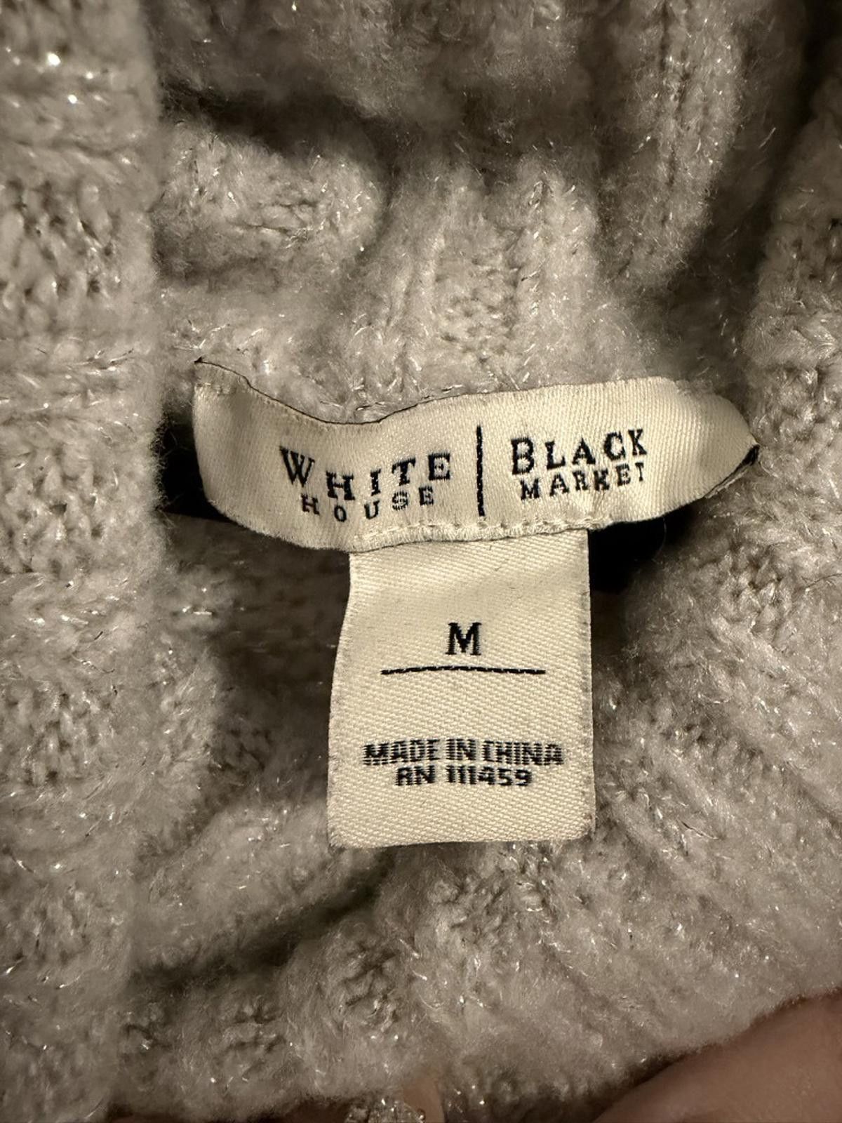 Other White House Black Market Gray Cowl Neck Sweater Medium Size M / US 6-8 / IT 42-44 - 2 Thumbnail