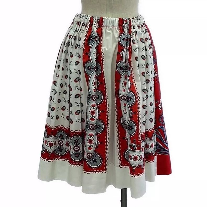 Comme des Garcons Comme Des Garcons size S Red Bohemian flower skirt Size 26" / US 2 / IT 38 - 2 Thumbnail