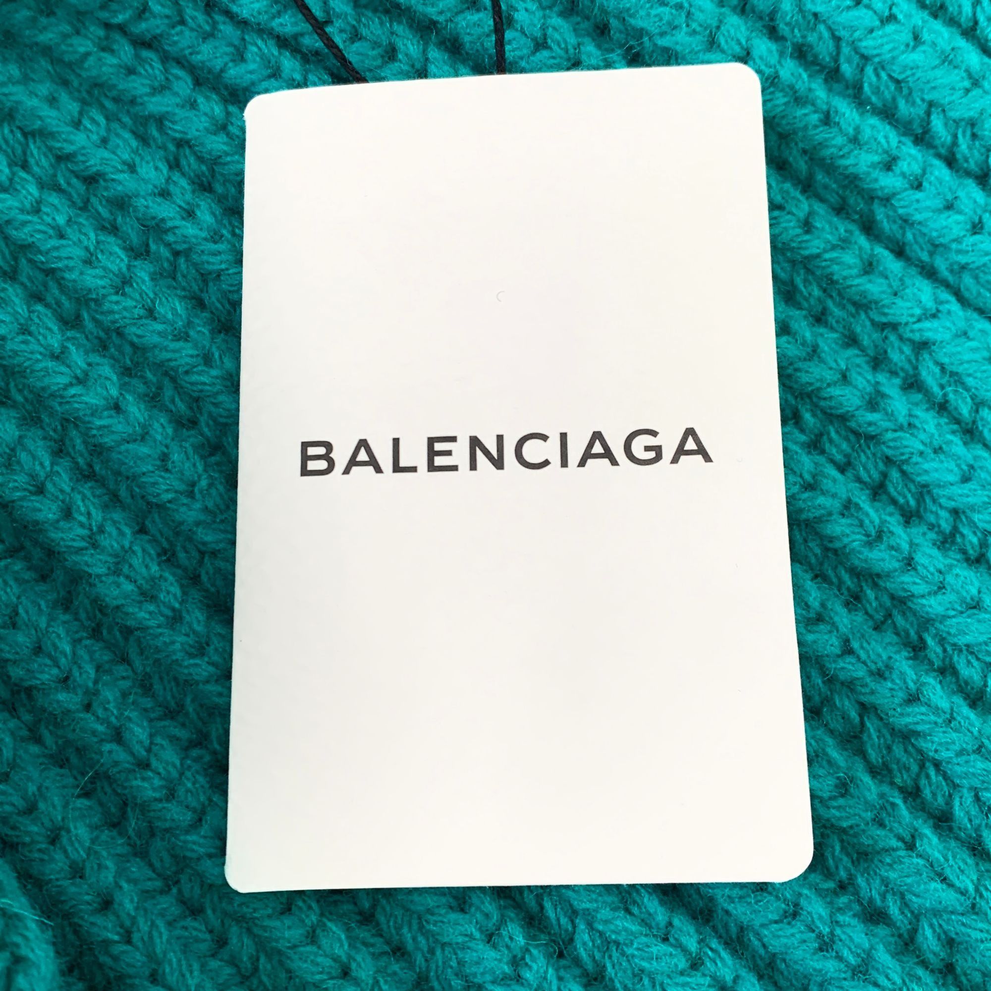 Balenciaga Balenciaga Womens Teal Virgin Wool Turtleneck Sweater Dress Size XS / US 0-2 / IT 36-38 - 8 Thumbnail