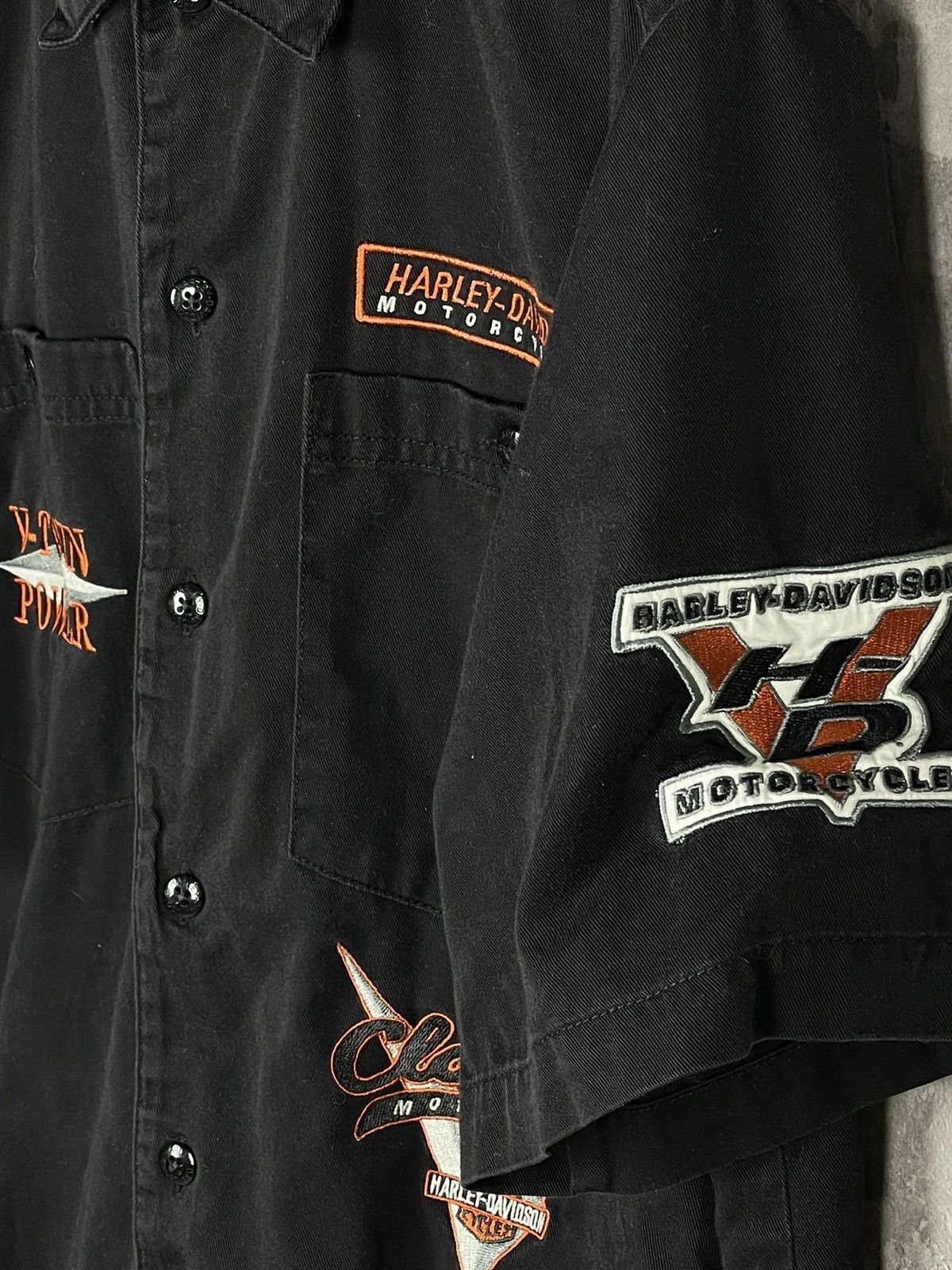 Harley Davidson Harley Davidson Big Embroided Logo Y2K Bike Shirt Button Ups Size US M / EU 48-50 / 2 - 7 Thumbnail