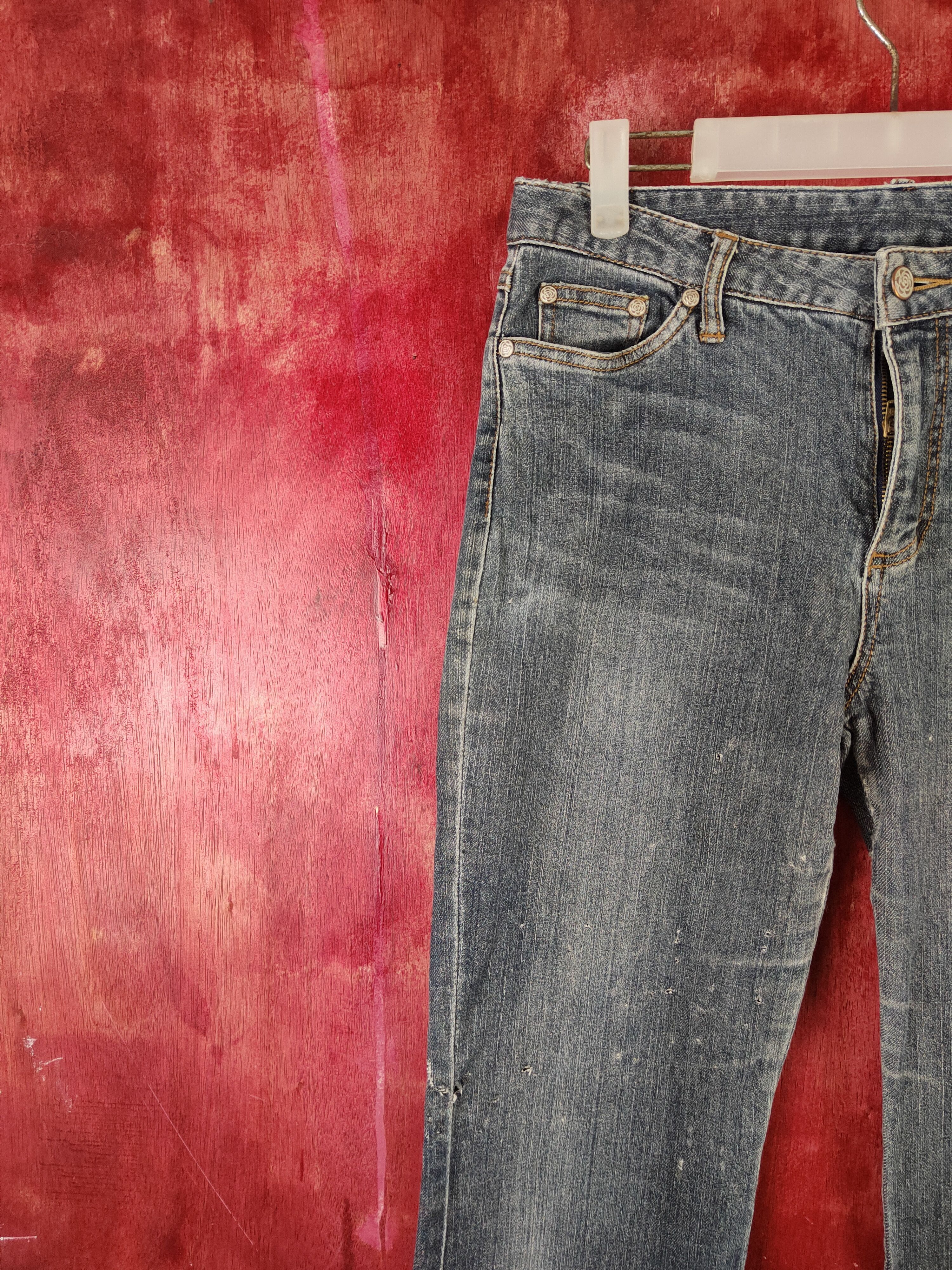 Japanese Brand Japanese Brand Dark Blue Distressed Ripped Jeans #S2127 Size 30" / US 8 / IT 44 - 4 Thumbnail