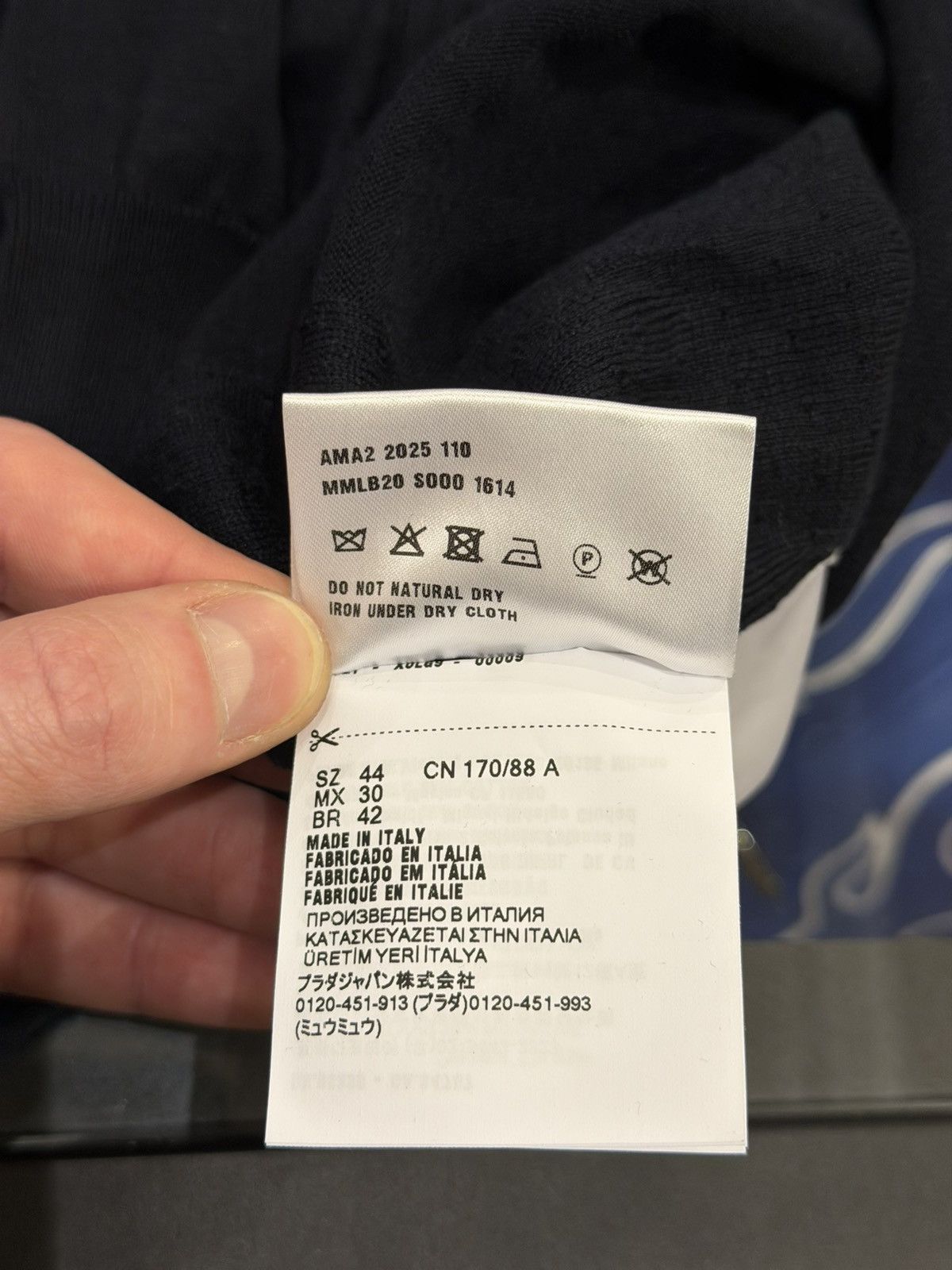 Miu Miu Miu Miu Cotton Pique Polo Shirt - Navy/Grey Size US M / EU 48-50 / 2 - 6 Thumbnail
