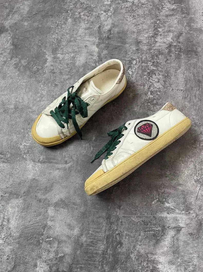 Saint Laurent Paris Saint Laurent Paris Diamond Distressed Sneakers Size US 5 / EU 37 - 3 Thumbnail