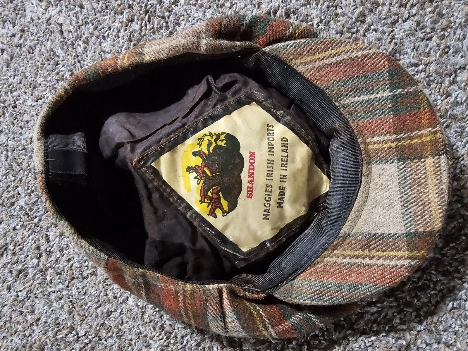 Designer Shandon Maggies Irish Imports Hat Brown Flannel Plaid Size ONE SIZE - 4 Thumbnail