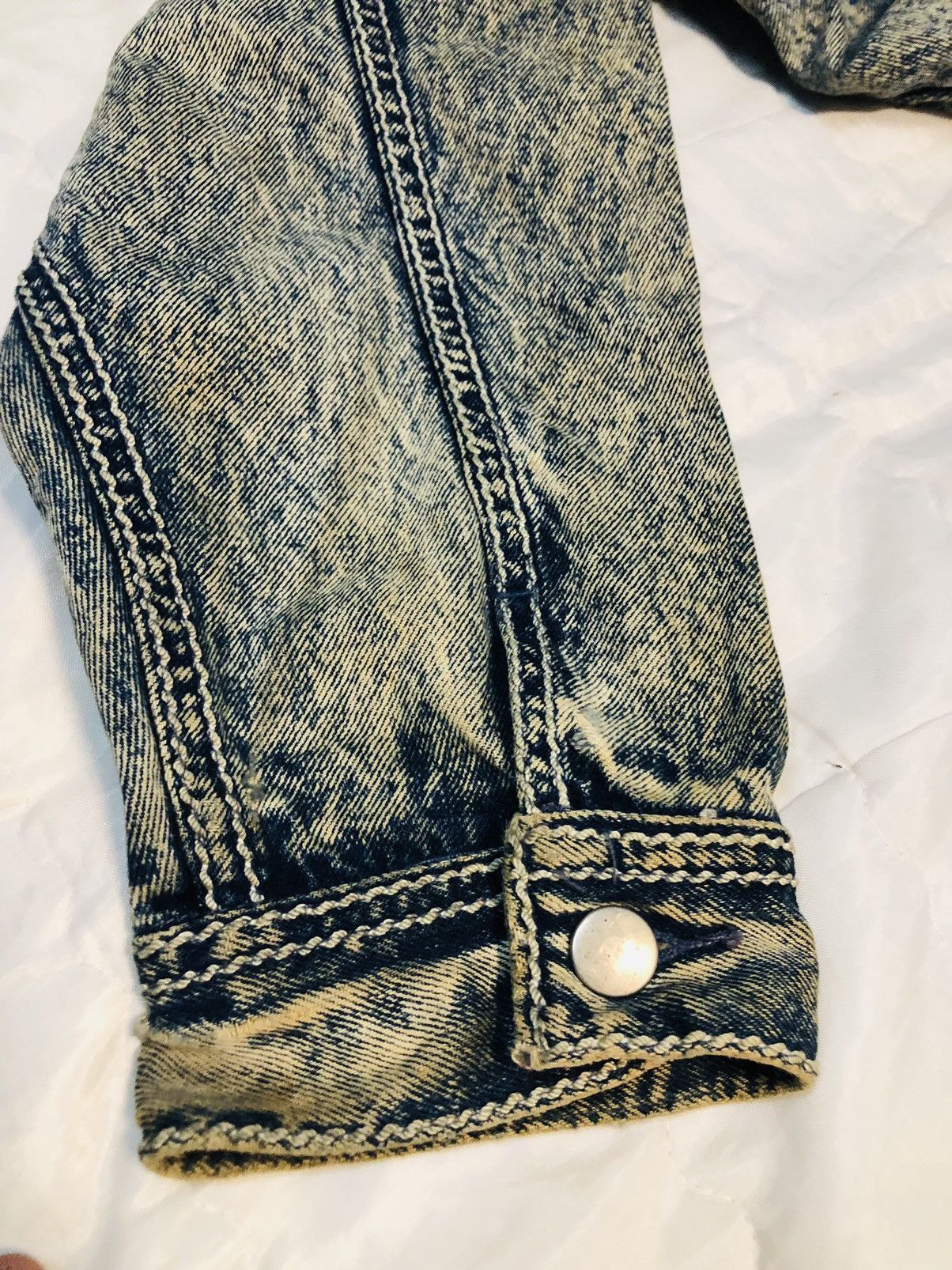 Vintage Distressed Denim Jacket (5) Size US L / EU 52-54 / 3 - 14 Thumbnail