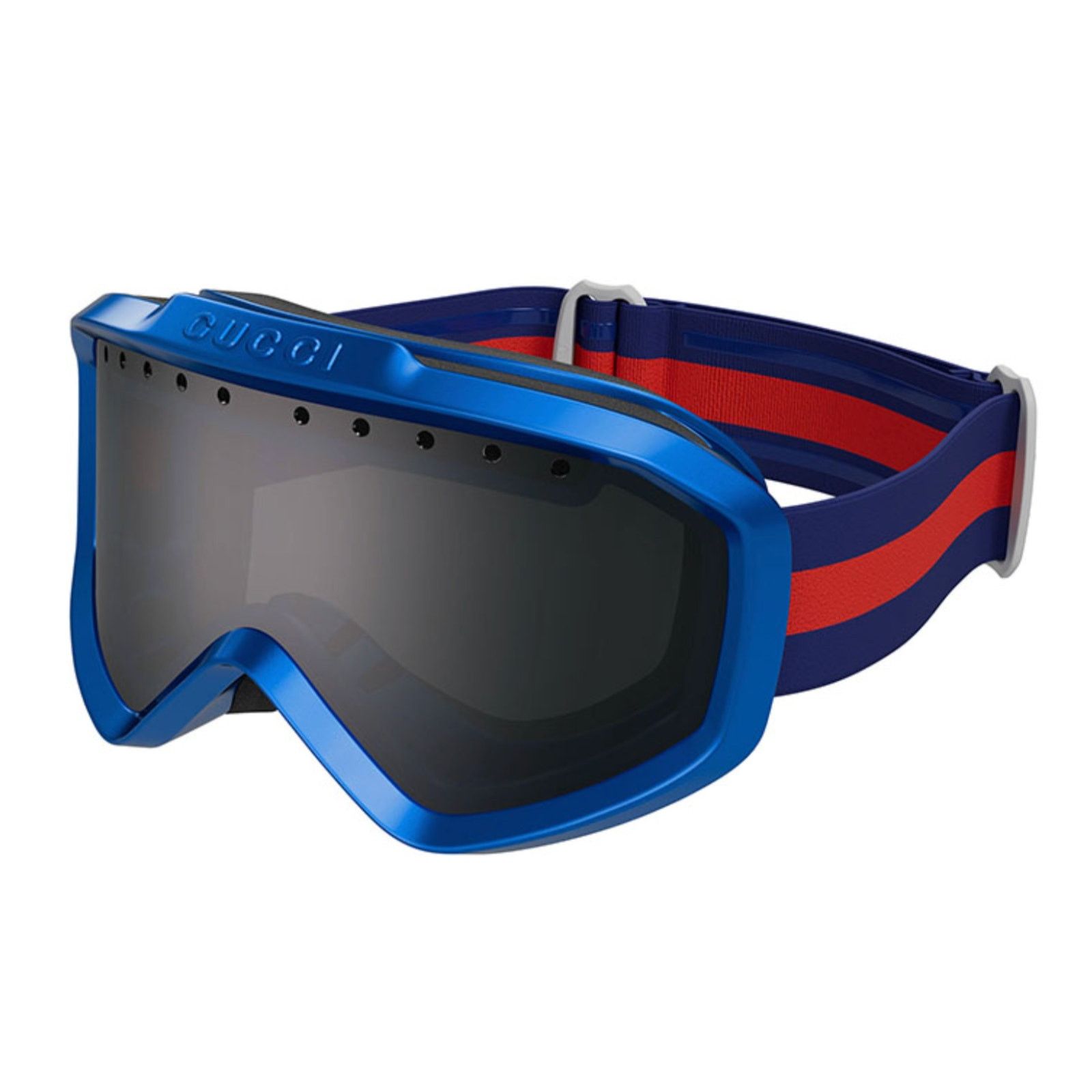 Gucci NEW GUCCI GG1210S Metallic Blue Mirrored Ski Goggles $1100 Size ONE SIZE - 1 Thumbnail