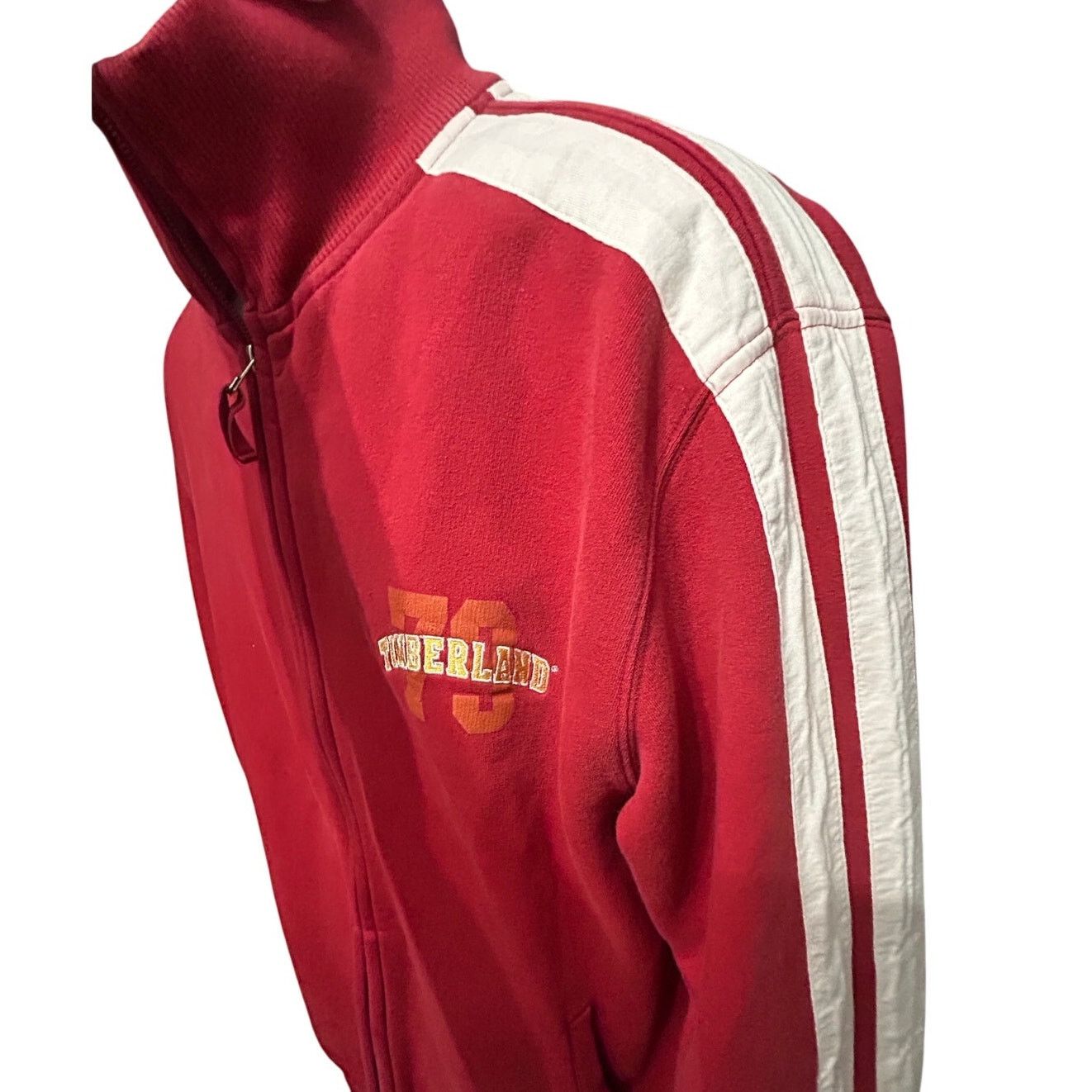 Timberland Vintage Timberland Red Track Jacket Size L Y2K Logo Zip Size US L / EU 52-54 / 3 - 1 Thumbnail