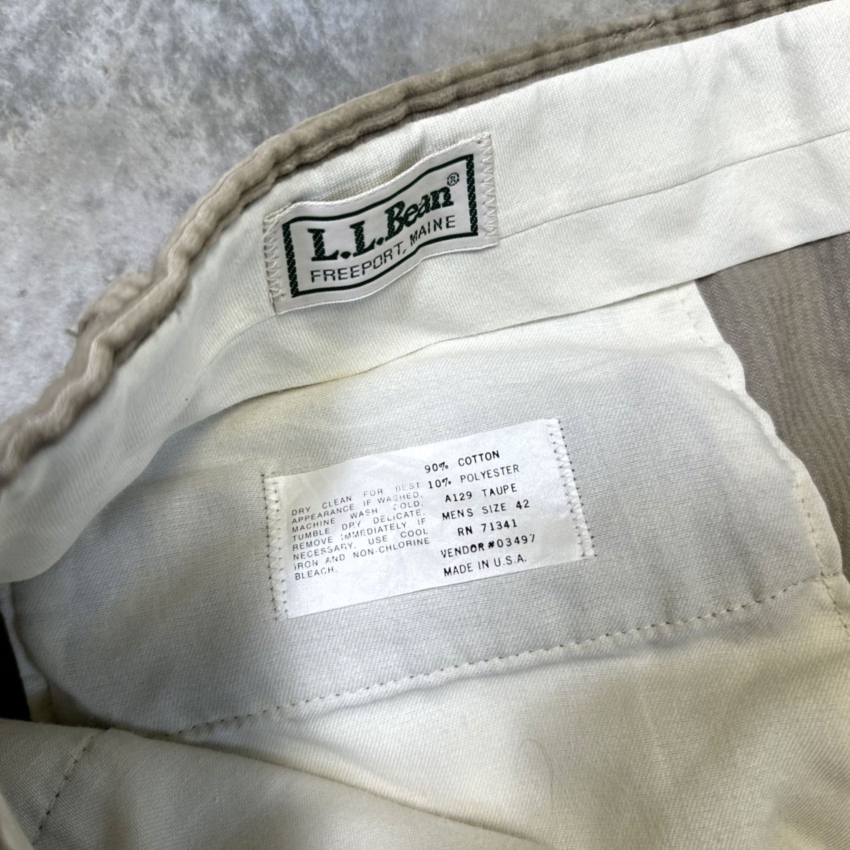 Vintage VINTAGE L.L. Bean Pants Mens 40x33 Corduroy 90s USA Made Tan Brown Outdoors Size US 40 / EU 56 - 5 Thumbnail